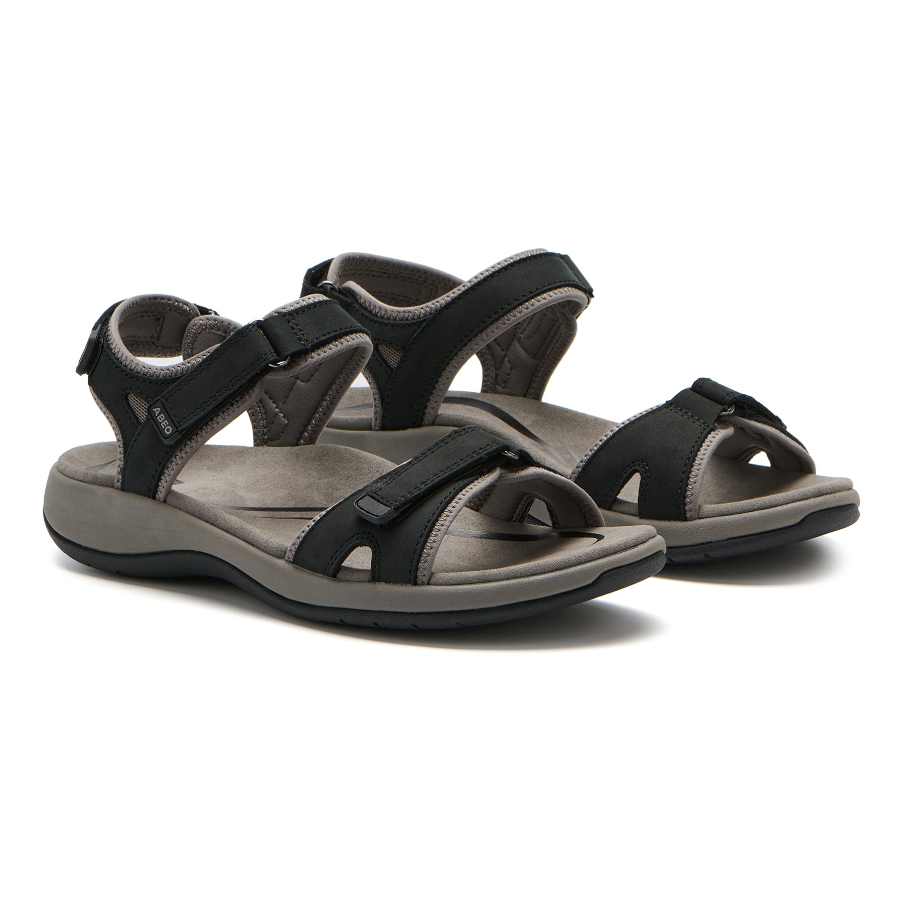 Abeo Goleta Black Women's Walking Shoes - Lightweight Comfortable Sneakers for Travel, Work & Everyday Wear