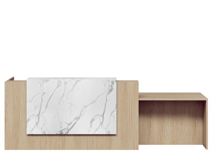 MIES MOBILITY Reception Desk - Modern Office Furniture for Professional Workspaces | Perfect for Corporate Lobbies, Hotel Front Desks & Business Centers