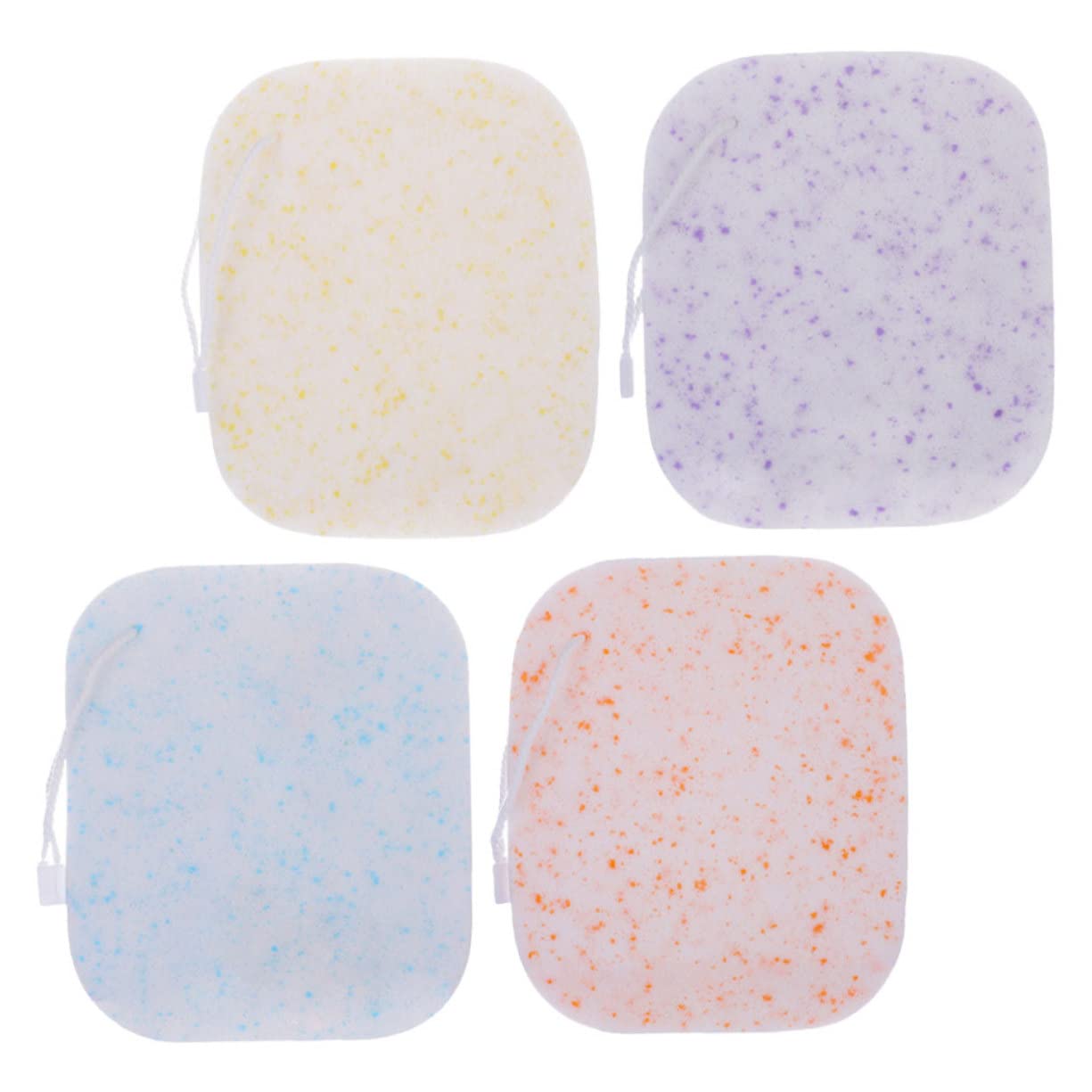 Beautifuful Thickened Facial Cleansing Sponges 4 Pack - Gentle Exfoliating Makeup Remover Sponges for Travel & Daily Skincare | Soft Face Wash Puff for Sensitive Skin & Makeup Application
