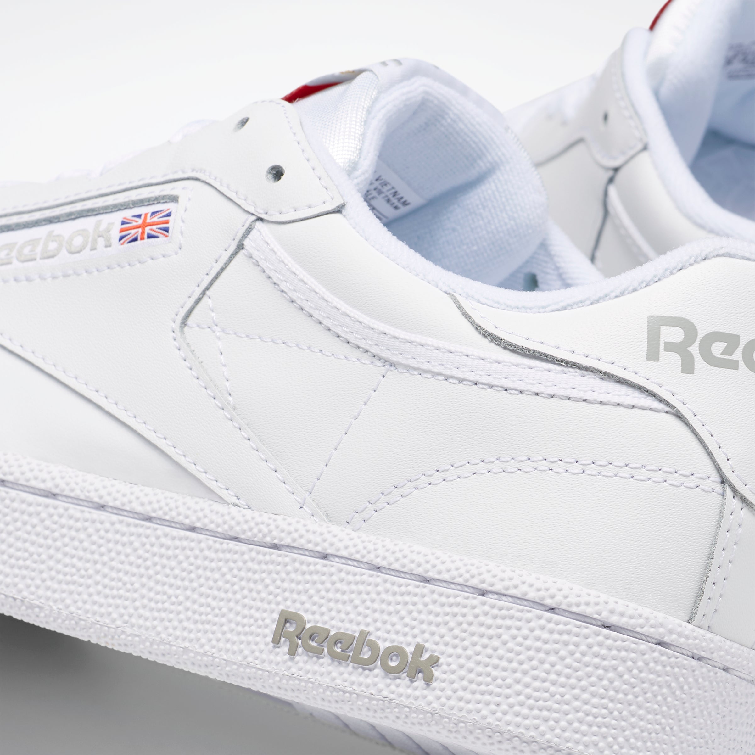 Reebok Club C 85 Vintage Sneakers - White & Sheer Grey | Classic Retro Tennis Shoes for Men & Women | Perfect for Casual Wear, Gym & Street Style