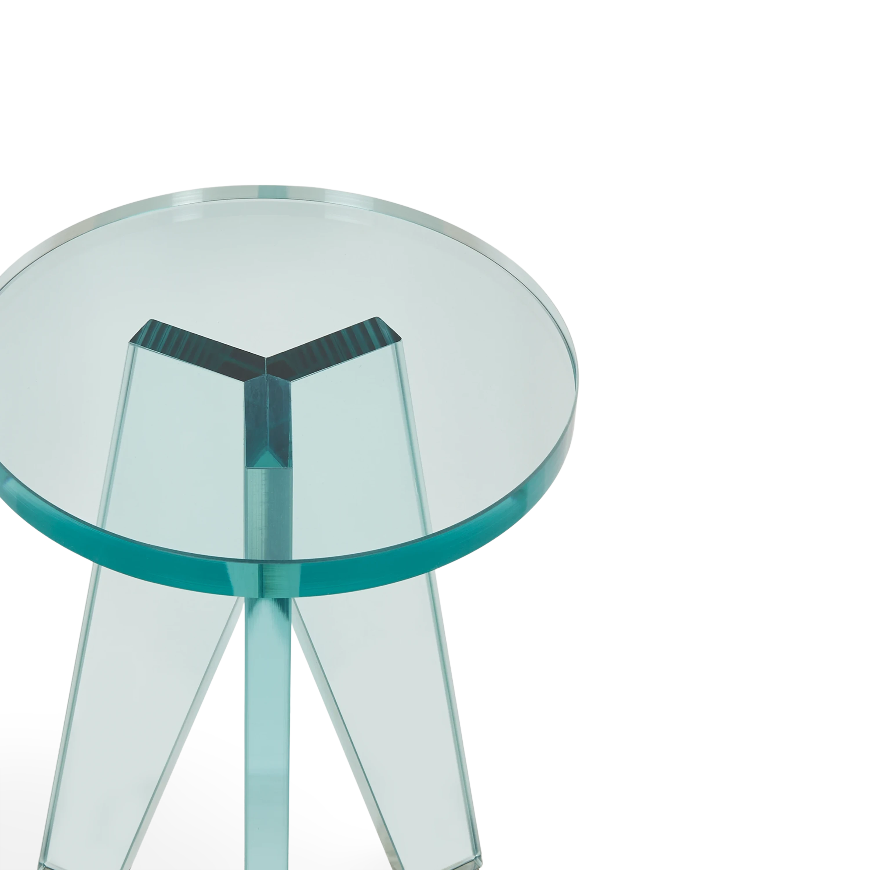 Crystal Round Stool - Modern Acrylic Transparent Seat for Living Room, Bedroom, or Office Decor - Elegant & Durable Furniture for Home & Commercial Use
