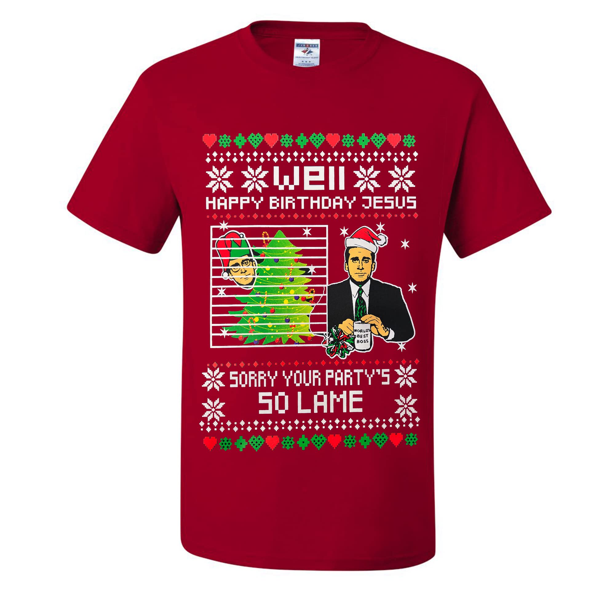 Funny Christmas T-Shirt with 'Well Happy Birthday Jesus' Quote - Festive Holiday Office Party & Ugly Sweater Contest Outfit