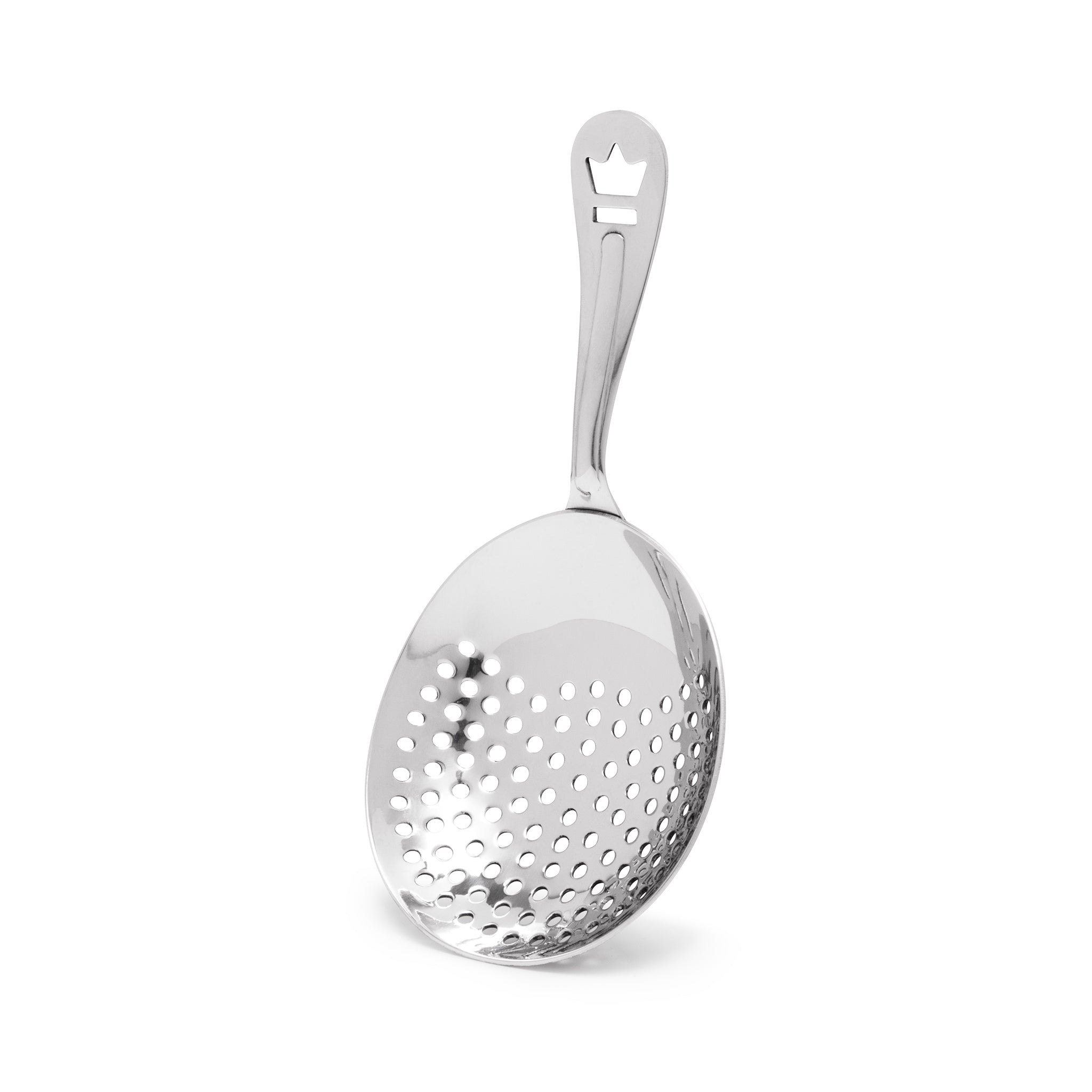 Premium Silver Plated Julep Strainer - High-Quality Cocktail & Beverage Filter for Mint Juleps, Iced Tea & Refreshing Summer Drinks