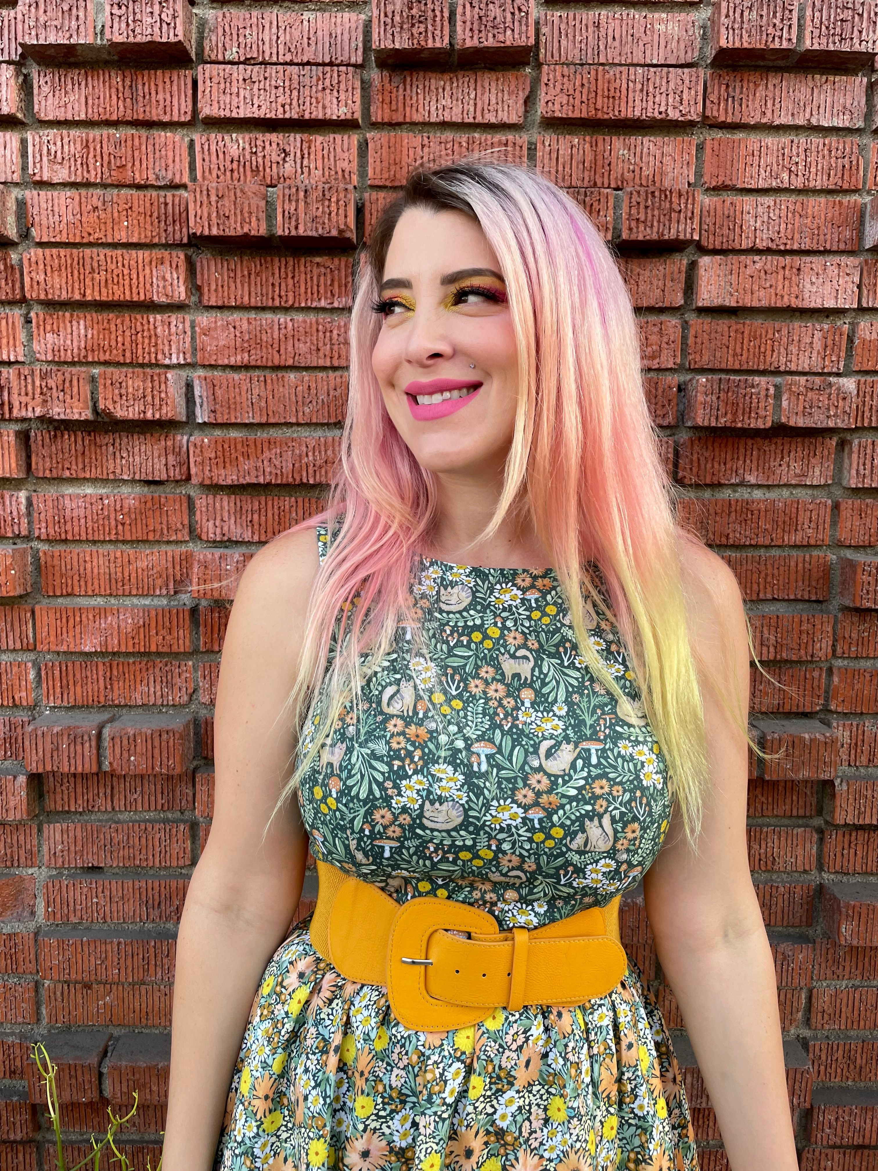 Stylish Twofer Dress for Women - Perfect for Casual Outings and Summer Parties | Cats in the Fields Print
