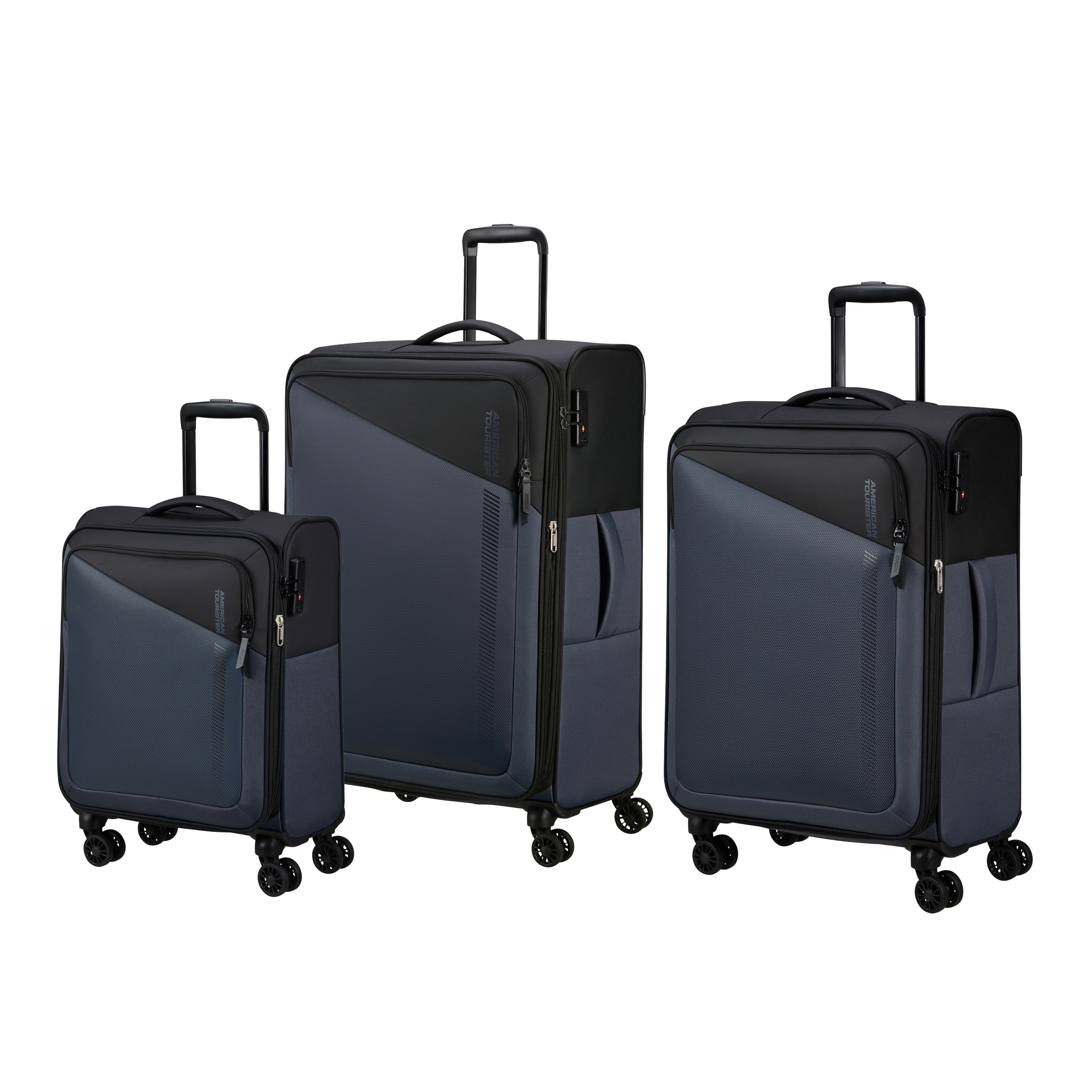 American Tourister Daring Dash Spinner Expandable 3-Piece Luggage Set - Lightweight Suitcase with 360° Wheels for Travel, Business Trips & Family Vacations