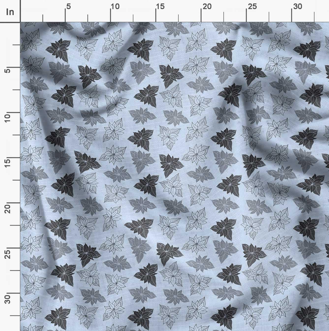 Soimoi Moss Georgette Blue Fabric by The Yard - 42 Inch Wide Floral Printed Fabric for Dresses, Scarves & Home Decor | Exotic Elegant Arbatax Lily Pattern Fashion & Upholstery Material
