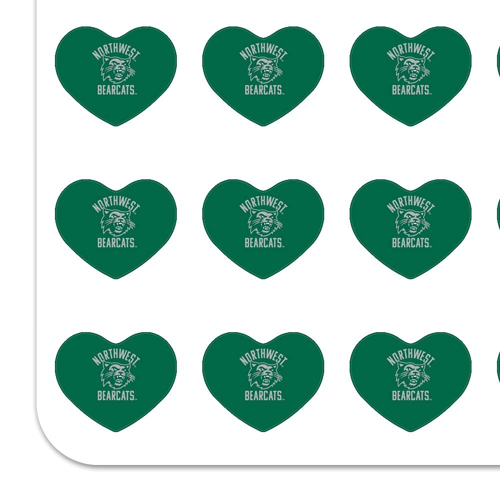 NW Missouri State Bearcats Heart Shaped Planner Stickers - Scrapbook & Calendar Decorative Stickers for DIY Crafting, School Supplies, and Bullet Journaling