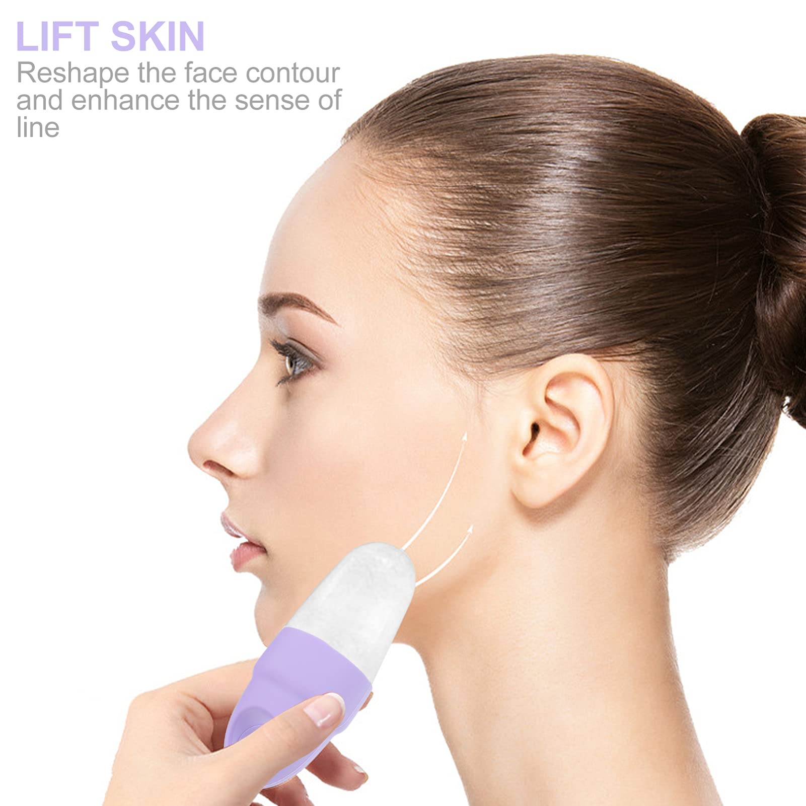Beaupretty Ice Roller Cover for Face - Reusable Waterproof Facial Massage Tool for Skin Hydration & Glow (Purple) | Perfect for Morning Routine, Puffiness Relief & Post-Workout Skin Care