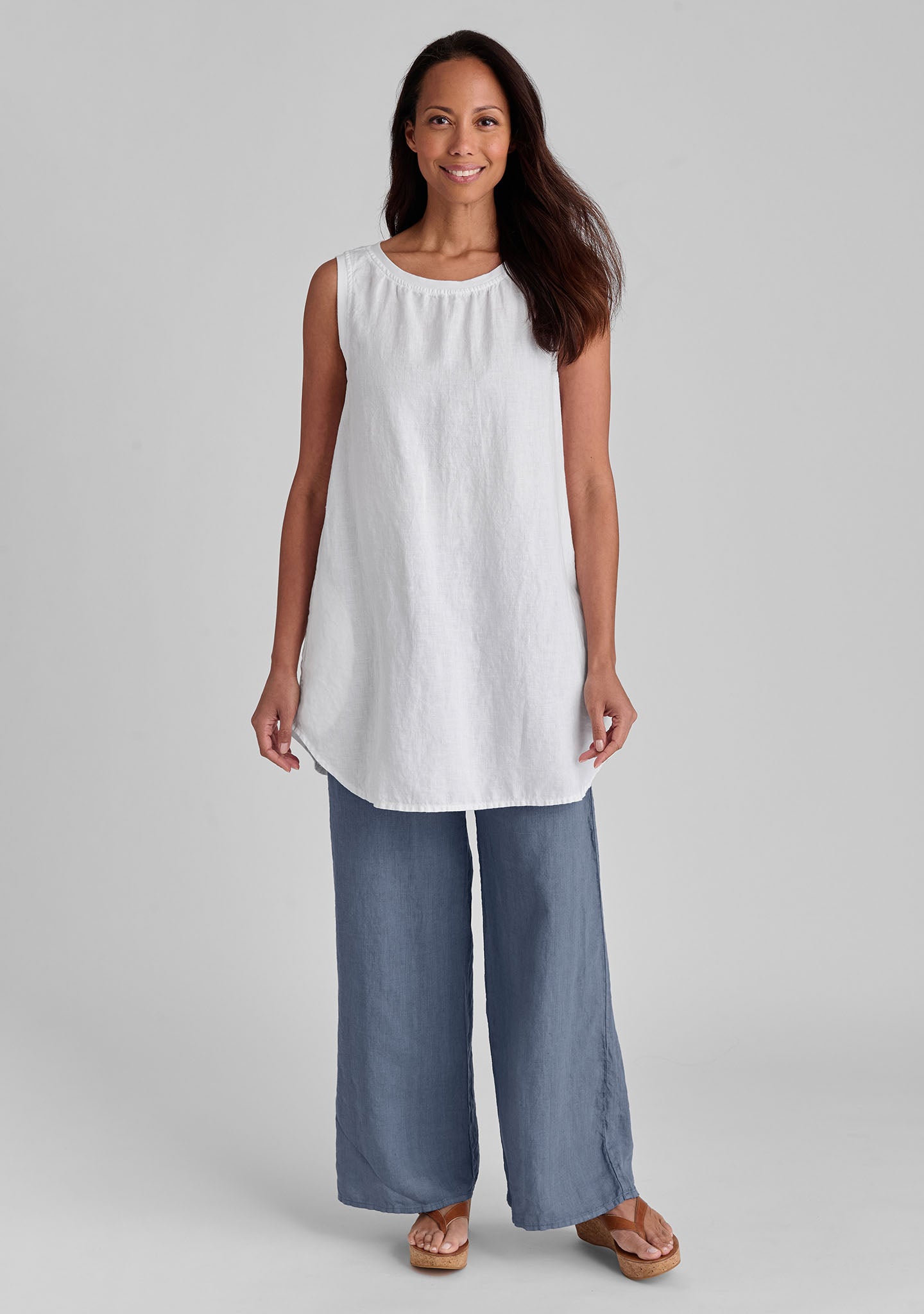 Linen Drawstring Pants for Women - Comfortable Flat Iron Pants with Elastic Waist - Casual Summer Lounge Pants for Yoga, Travel & Home Wear