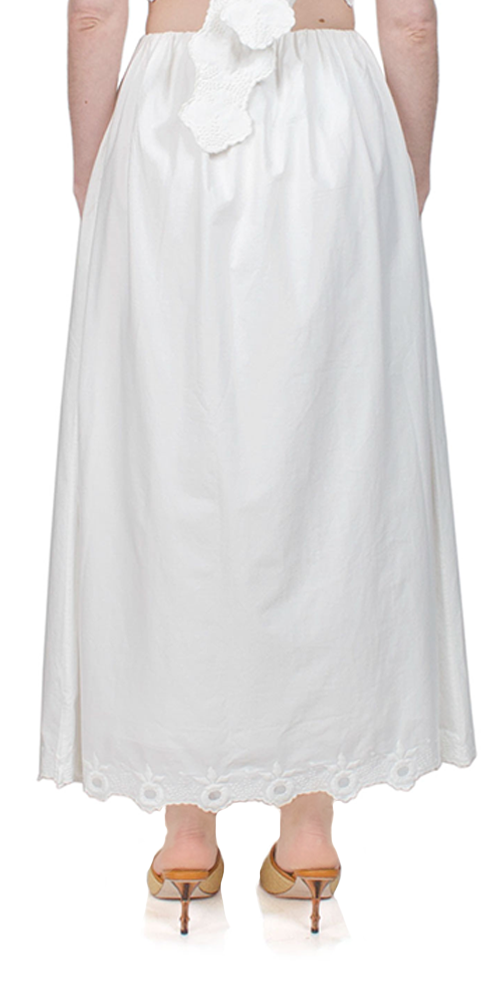 Antoinette Vintage White Skirt - Elegant Retro A-Line Midi Skirt for Women | Perfect for Casual Outings, Office Wear & Special Occasions