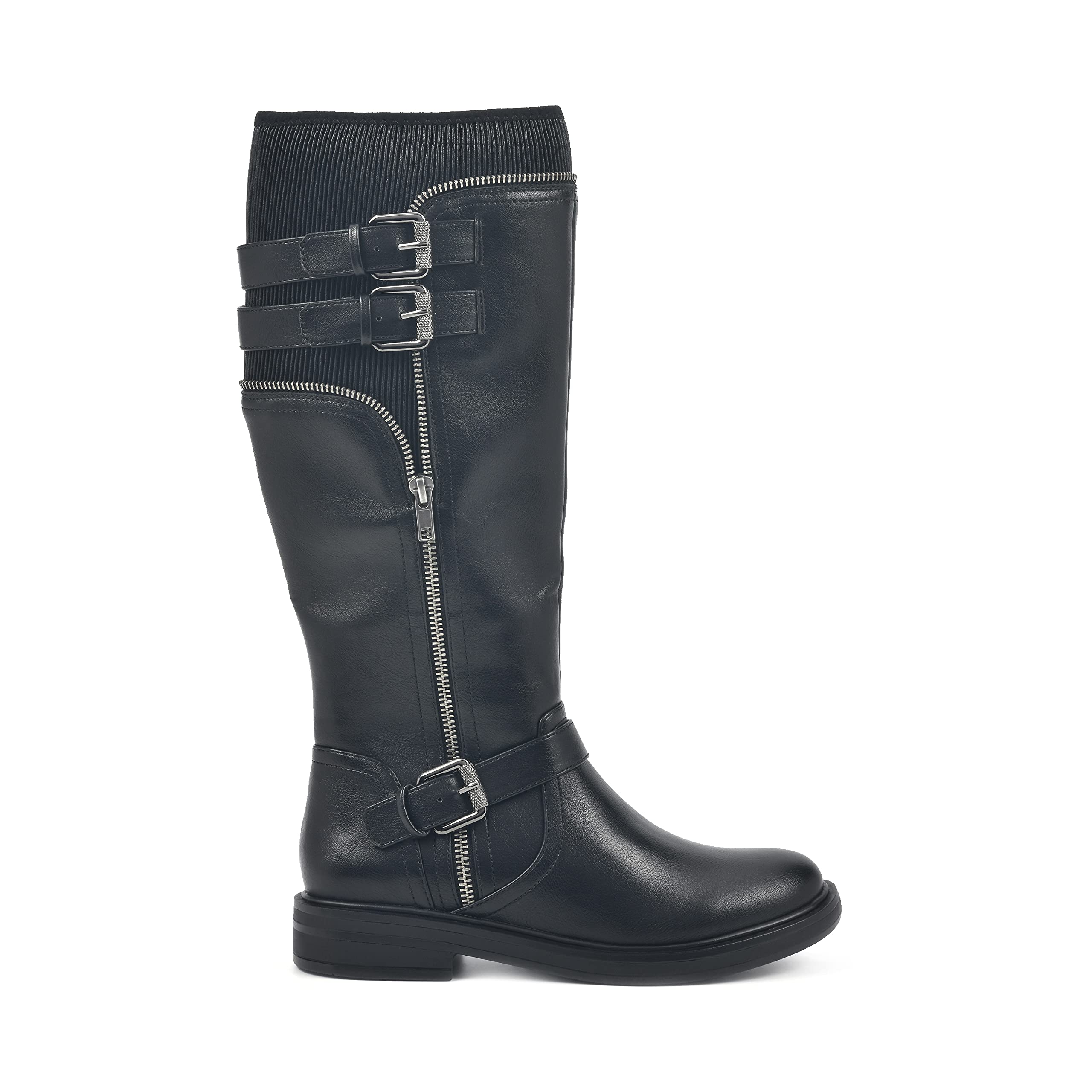 WHITE MOUNTAIN Women's Mazed Tall Shaft Boot - Comfortable Ankle Booties for Women, Fashionable Winter & Fall Boots with Cushioned Insole - Perfect for Office, Casual Outfits & Date Nights