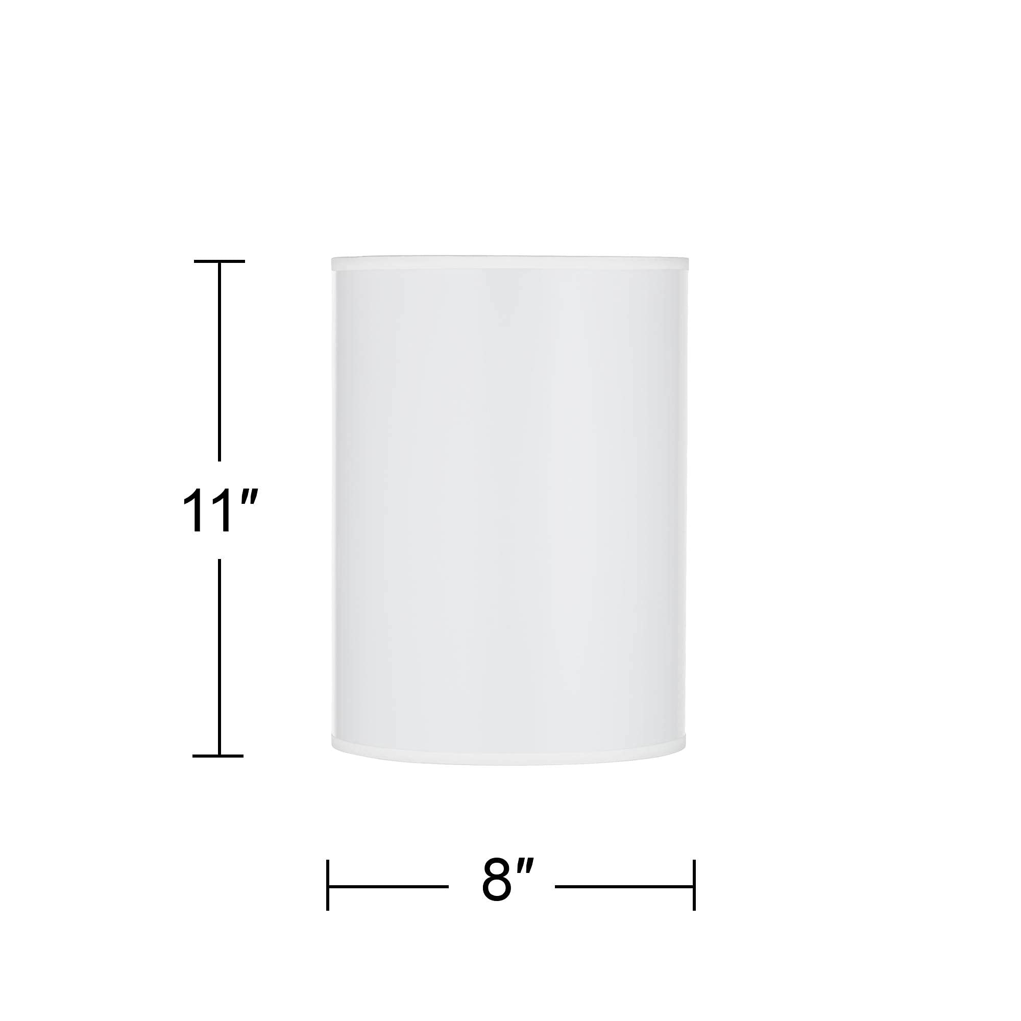 8x8x11 Inch Round Hardback Cylinder Moroccan Diamond Print Lamp Shade in Gray & White | Spider Fit with Replacement Harp & Finial | Giclee Glow Technology | Perfect for Living Room, Bedroom & Office Lighting Decor