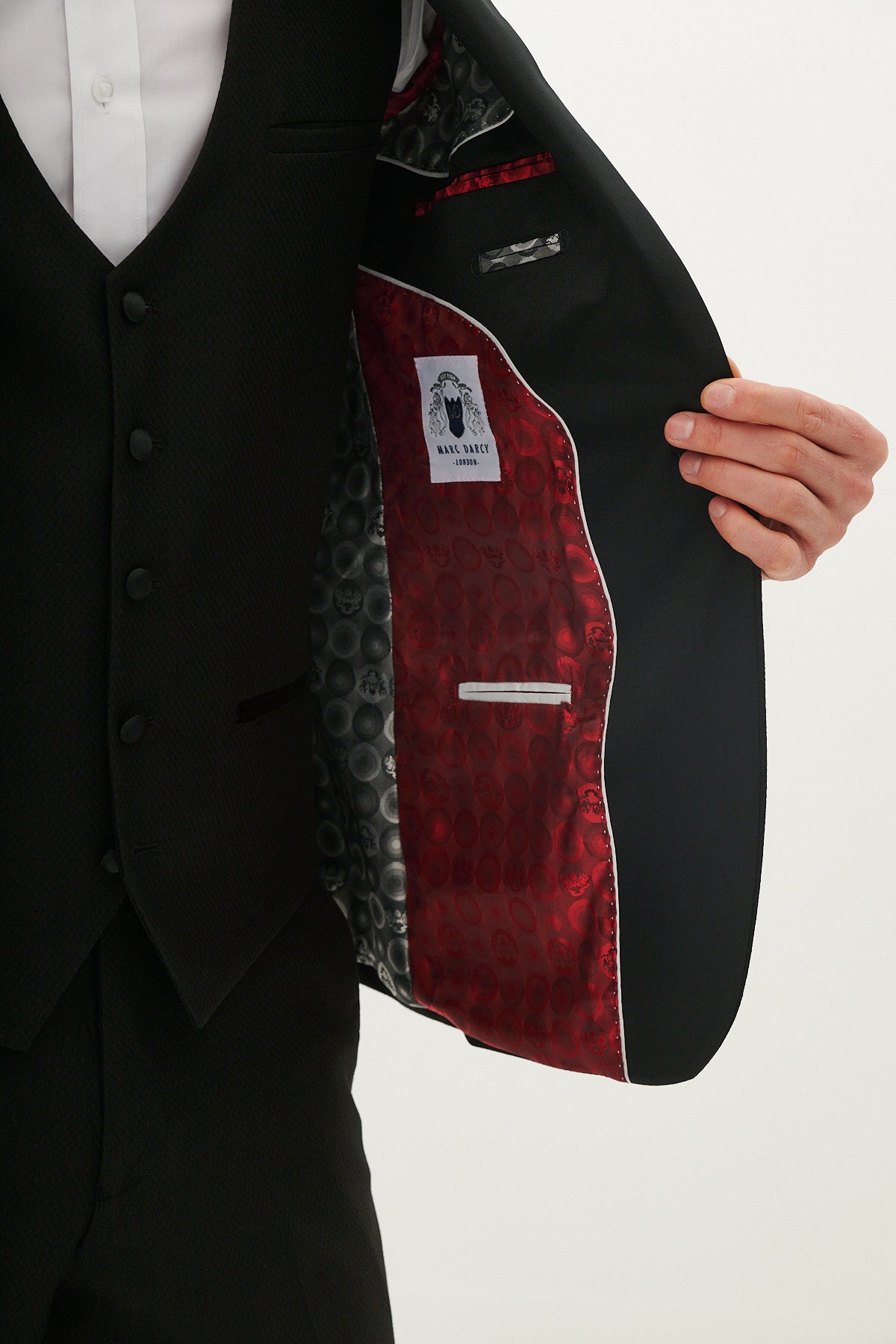 Dalton Black Tuxedo Lapel Diamond 3-Piece Suit for Men | Formal Wedding, Prom & Evening Wear