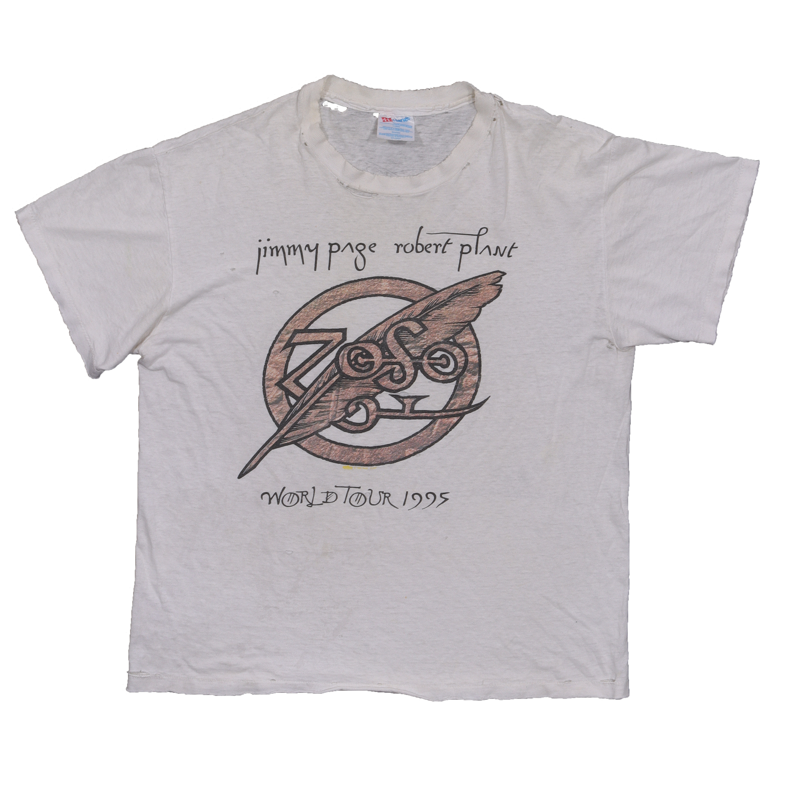 Vintage 1995 Jimmy Page Tour T-Shirt - Classic Rock Band Tee for Concerts & Music Fans | Perfect for Gifts & Collectors