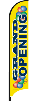 Feather Flag Banner for Grand Opening Events - Durable & Eye-Catching Outdoor Advertising Flag - Perfect for Store Openings, Sales Promotions & Business Marketing