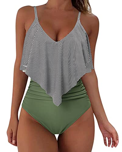 #1 Striped Army Green