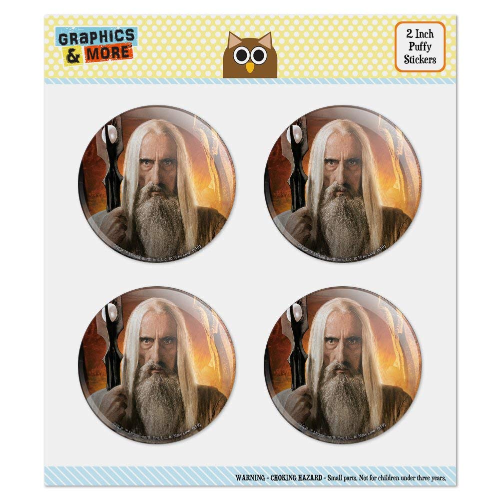 The Lord of The Rings Saruman Character Puffy Bubble Dome Stickers for Scrapbooking, Card Making, DIY Crafts - Perfect for Journals, Albums & Gift Decorations