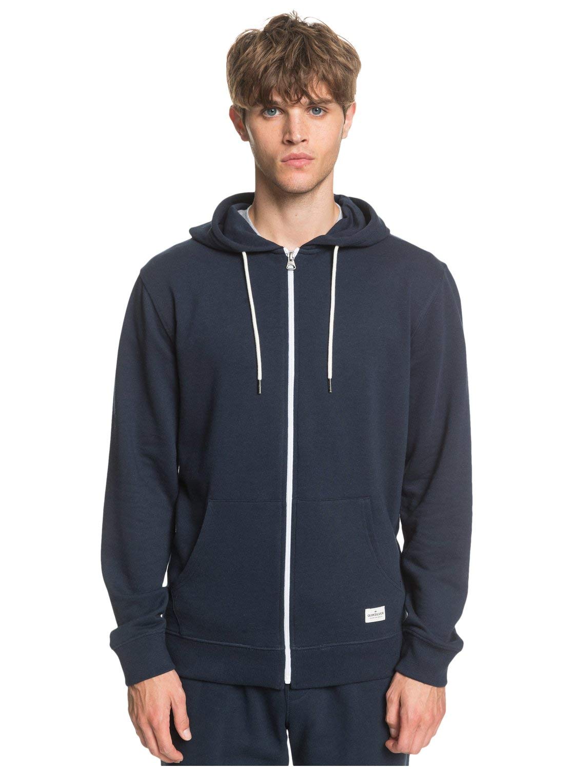 Quiksilver Men's Essentials Zip Terry Hoodie - Comfortable & Stylish Pullover for Casual Wear, Gym, and Outdoor Activities