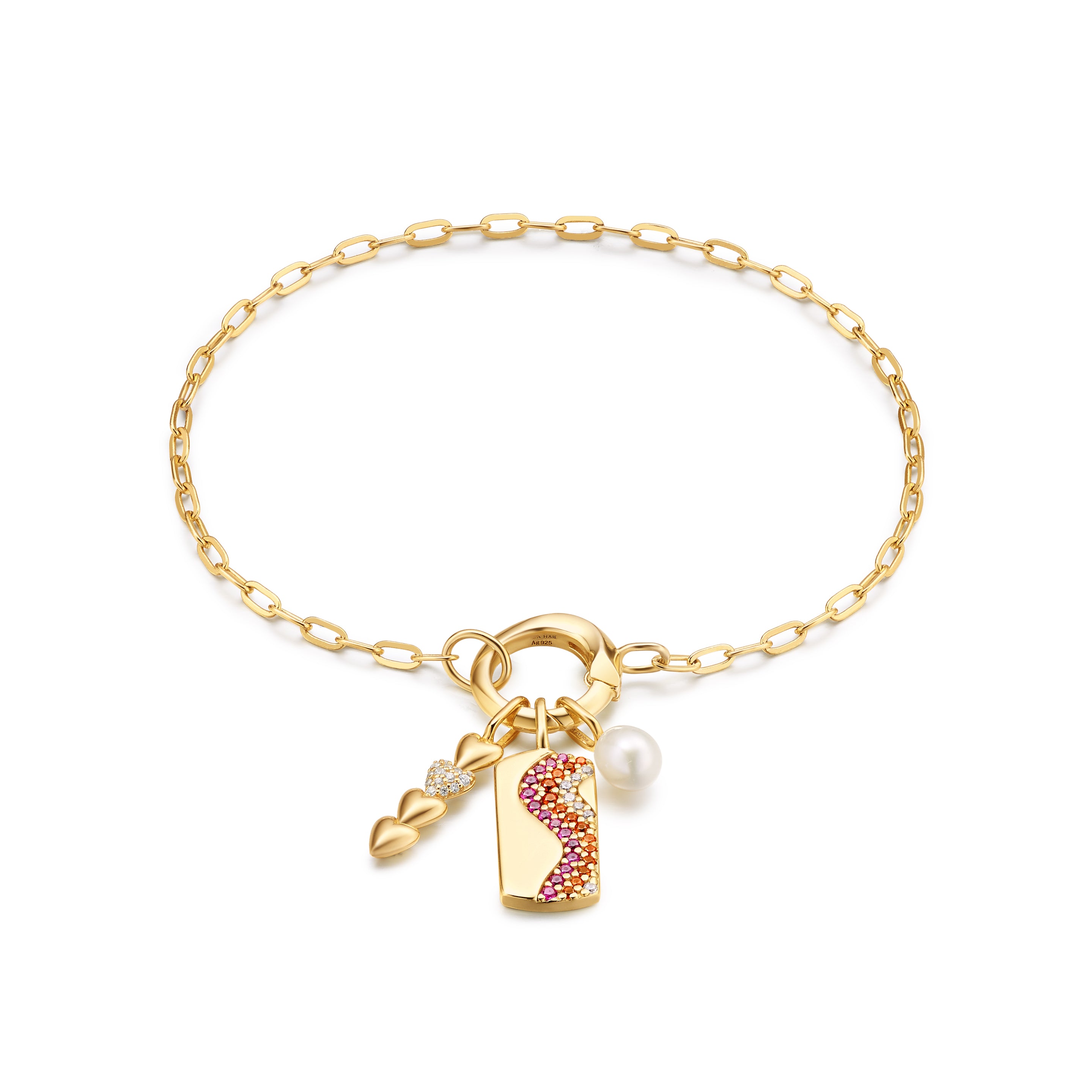 Gold Horizon Charm Bracelet for Women - Elegant Adjustable Bracelet with Unique Charms - Perfect for Gifts, Parties & Everyday Wear