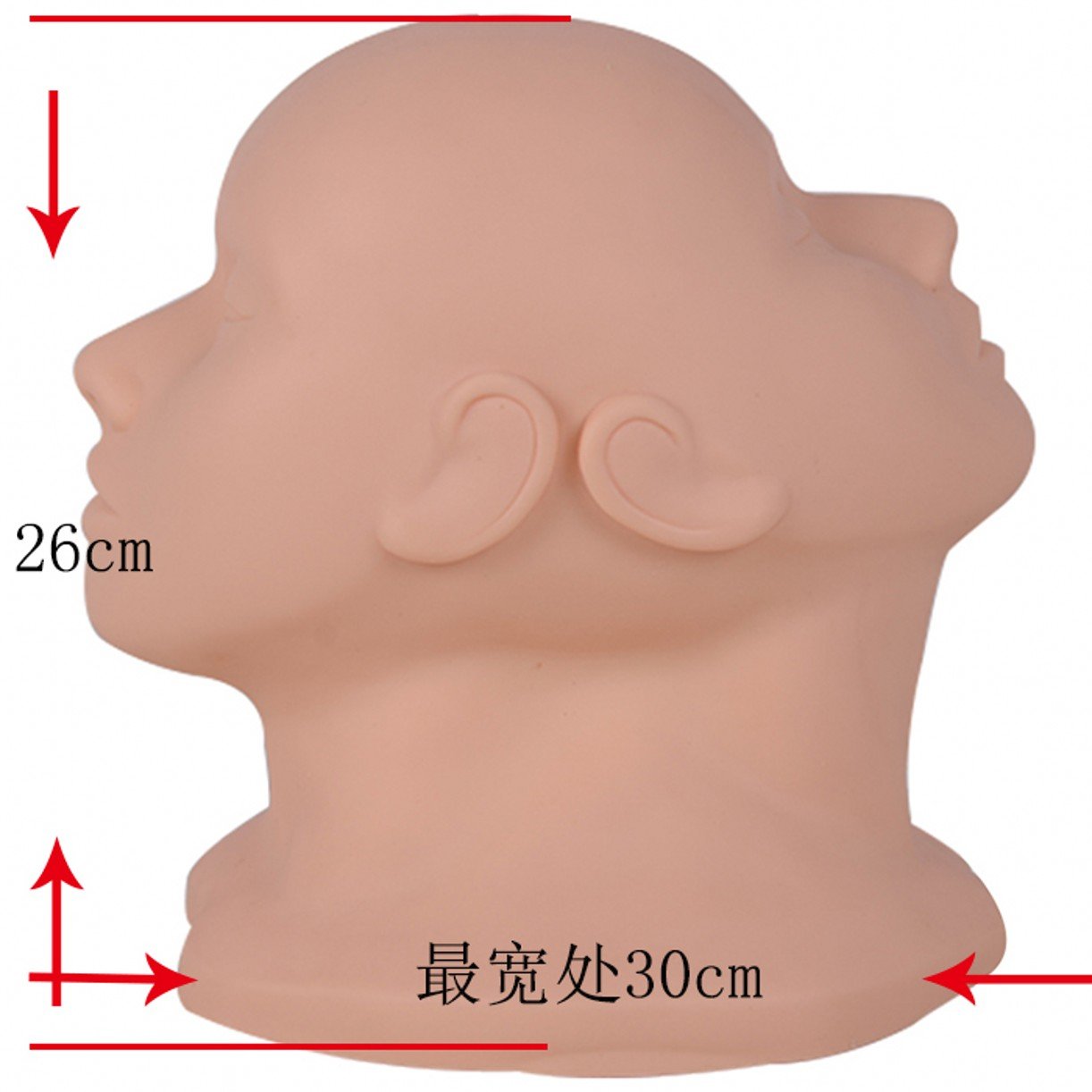 Professional Silicone Double-Face Makeup Training Head - Female Cosmetology Mannequin for Hairstyling & Makeup Practice - Perfect for Beauty Schools, Salons & Home Use