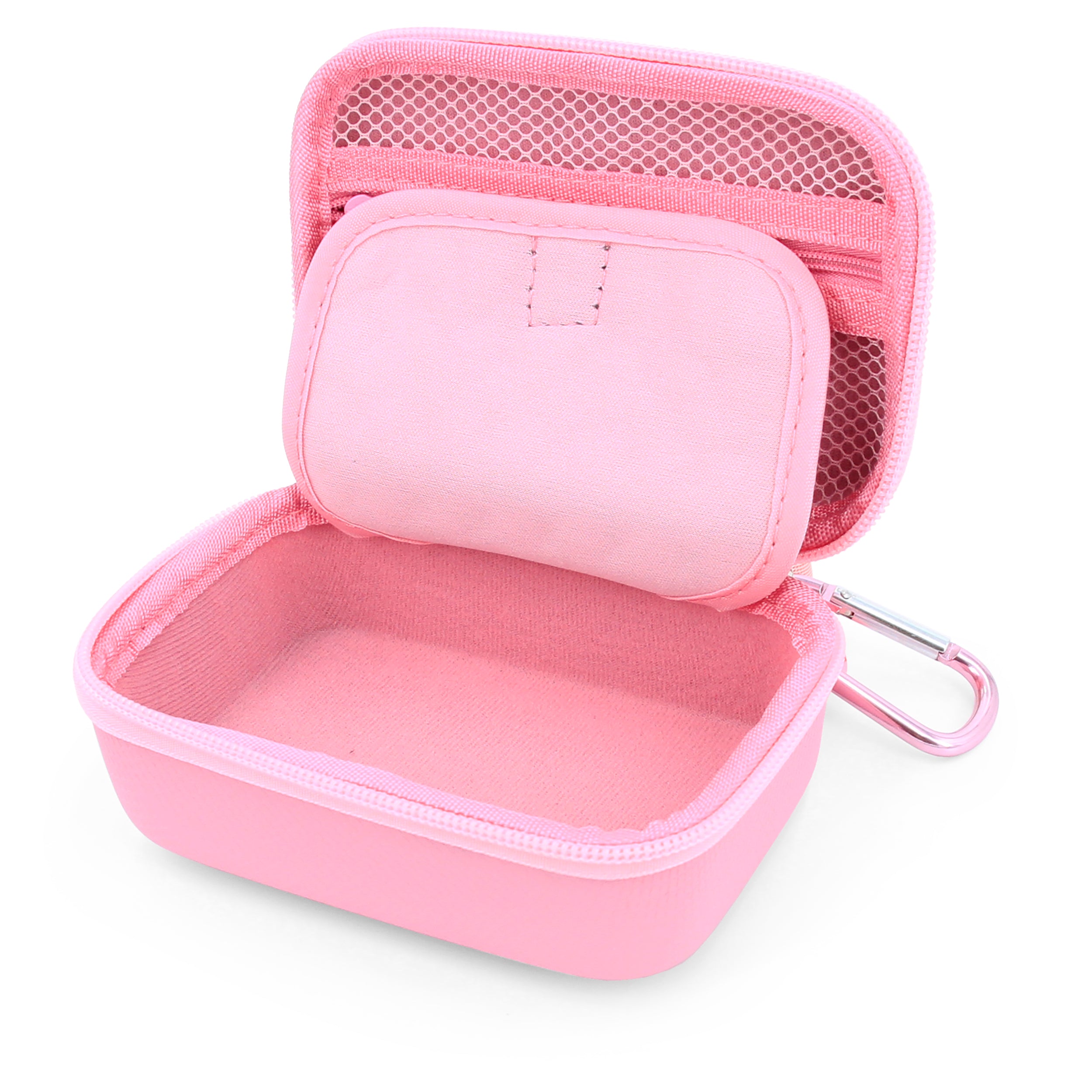 CASEMATIX Protective Carry Case for Moonbird & Moonbuddy Meditation Device - Compatible with Breathing Trainer, USB C Cable Accessories (Pink) - Perfect for Travel, Yoga & Stress Relief Sessions