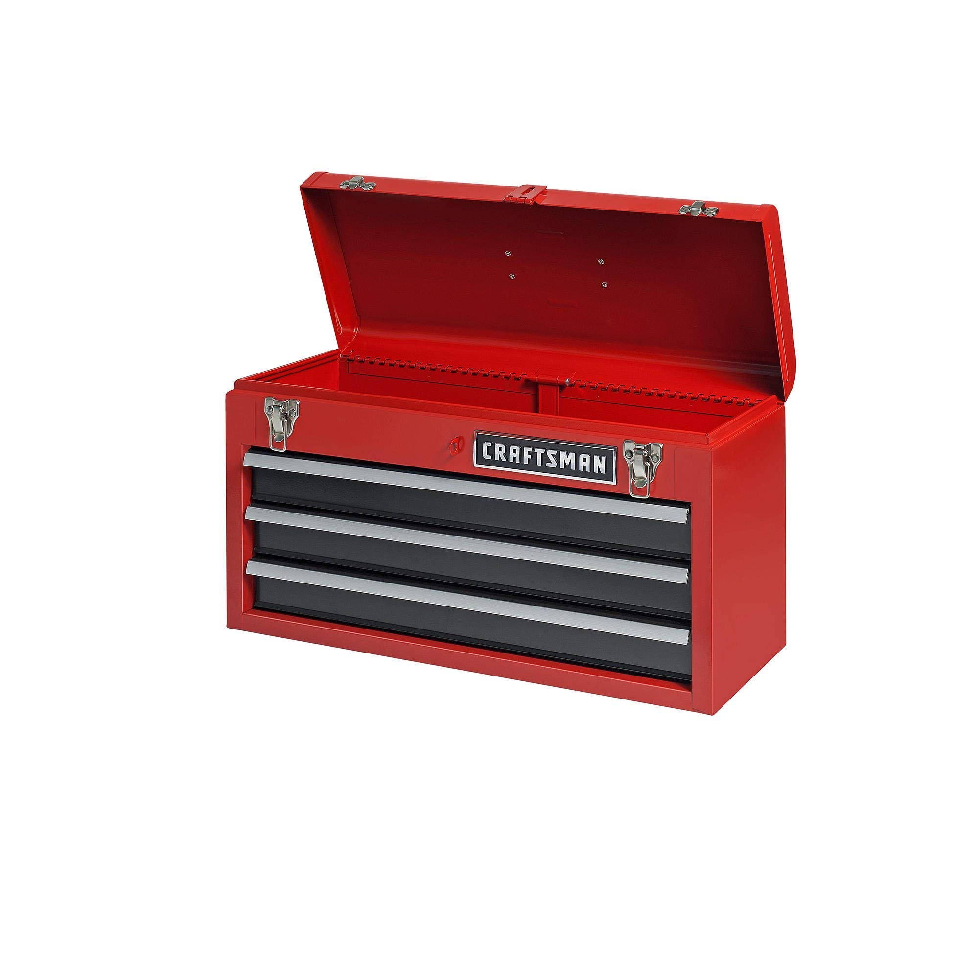 Craftsman 3-Drawer Metal Portable Tool Chest - Heavy Duty Red Toolbox for Garage, Workshop & DIY Projects
