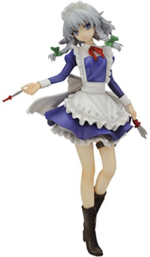QuesQ Touhou Project: Perfect and Elegant Maid Sakuya Izayoi 1:8 Scale PVC Figure - Anime Collectible for Display & Gaming Room Decor