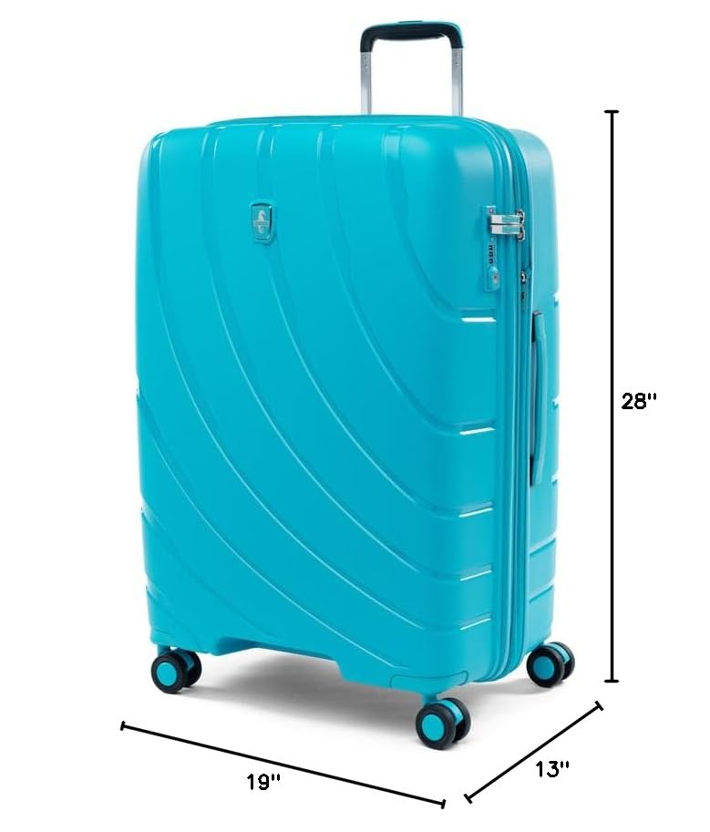 Expandable Hardside Spinner Luggage - Medium to Large Convertible Checked Suitcase for Travel, Business Trips & Vacations | Durable & Lightweight
