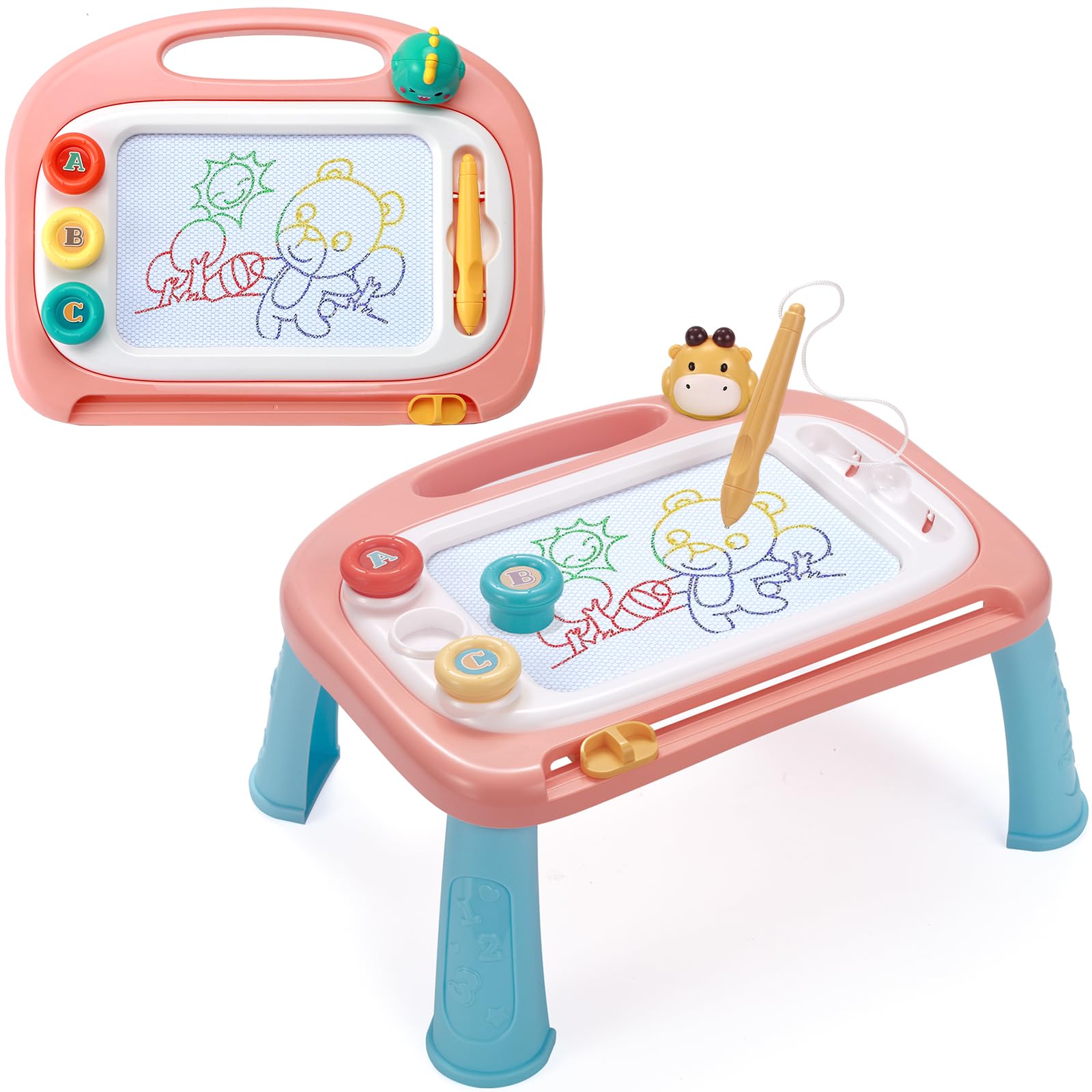 **Magnetic Drawing Doodle Board for Toddlers - Educational Learning Toys for Girls & Boys Ages 1-4 | Colorful Sketch Pad for Kids Birthday Gifts, Travel & Home Play**