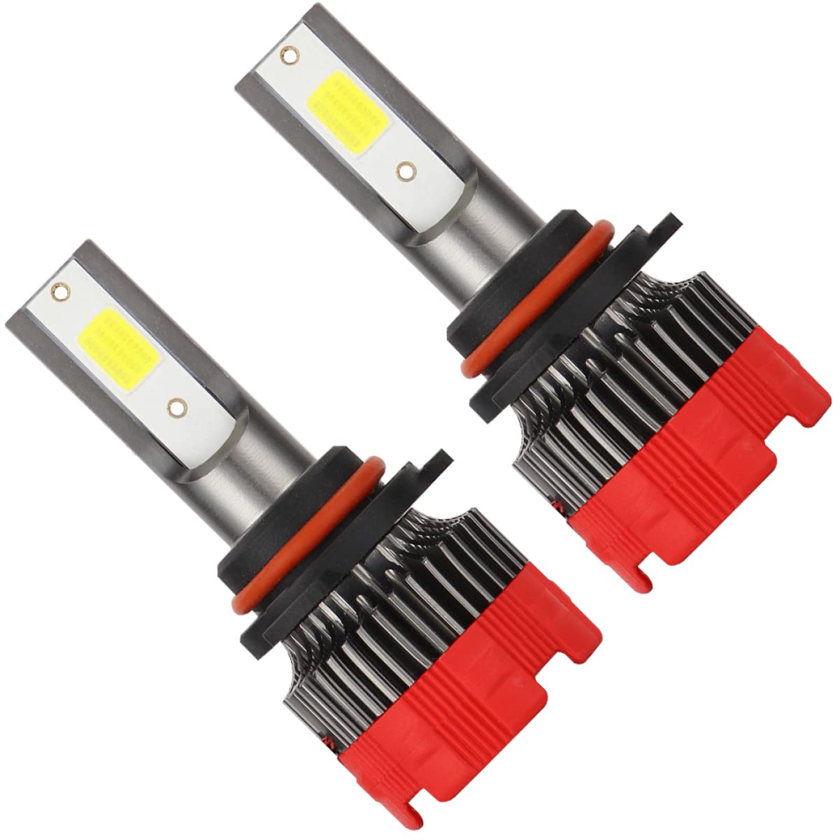 FAVOMOTO H4 LED Headlight Bulbs - 2 Pack Mini SUV Driving Lights, High Brightness LED Spotlight for Vehicles, Durable & Practical Replacement Bulbs | Perfect for Night Driving, Off-Road Adventures & Foggy Conditions