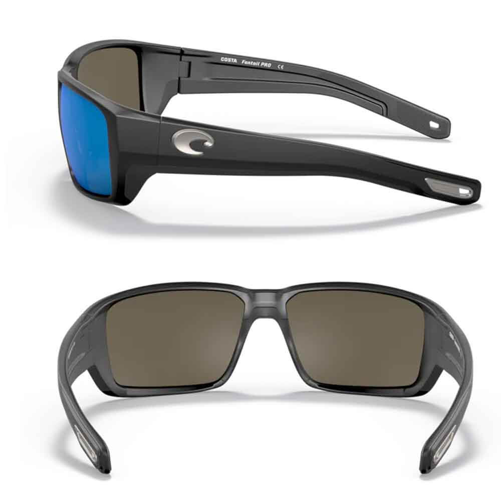 Costa Fantail Pro XL Matte Black Polarized Sunglasses for Men & Women - UV Protection Fishing & Outdoor Sports Sunglasses - Perfect for Boating, Driving, and Beach Activities