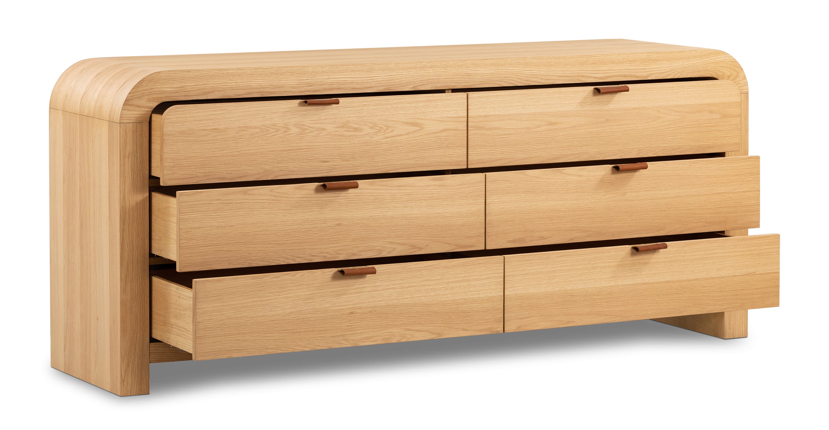 Cirq 6 Drawer Dresser - Modern Wooden Chest of Drawers for Bedroom Storage & Organization | Perfect for Clothes, Accessories & Home Decor
