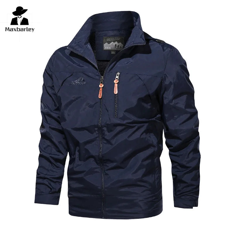 Men's Windproof Hooded Jacket - Breathable Outdoor Windbreaker Coat for Camping, Fishing & Tactical Use | Military Style Casual Jacket (Size 5XL) | Perfect for Hiking, Travel & Adventure Activities