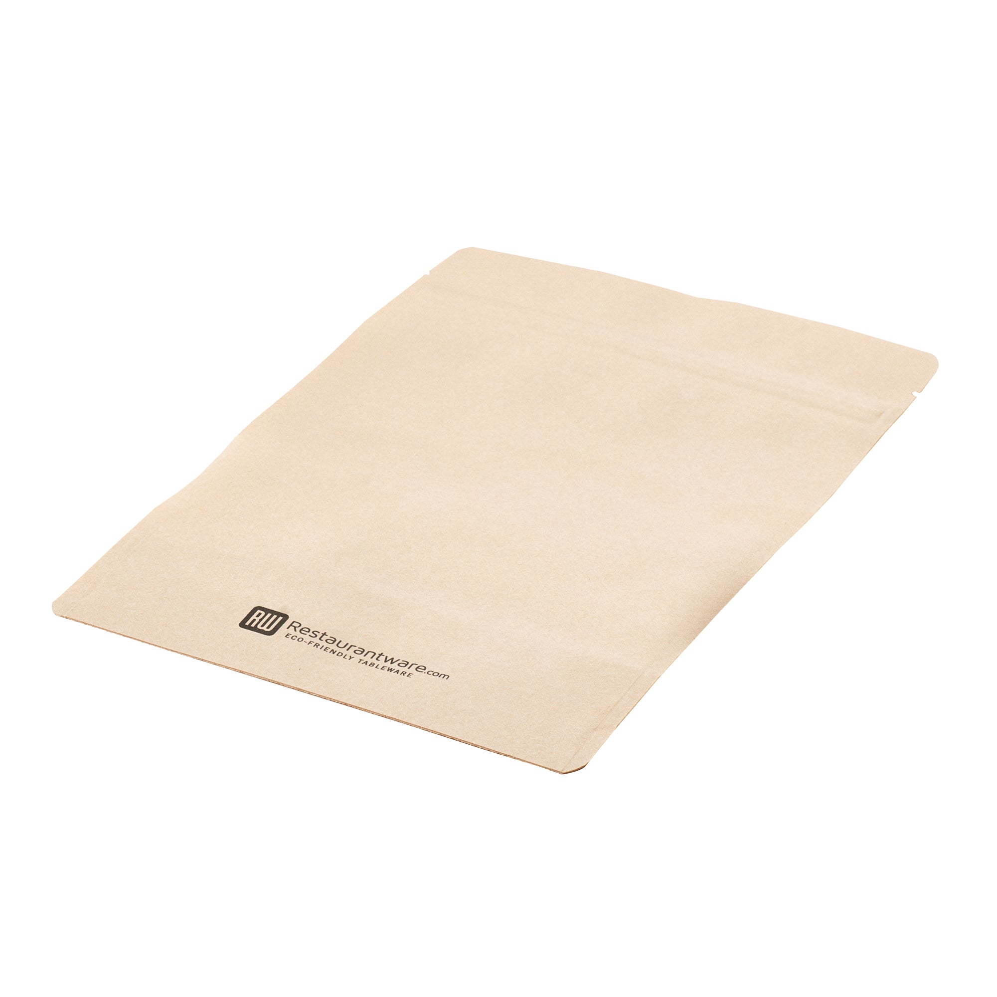 Kraft Plastic Large Window Bags with Heat Sealable Feature - 9 x 6 x 1.5 Inches - Pack of 100 - Perfect for Bakery, Coffee Beans & Retail Packaging