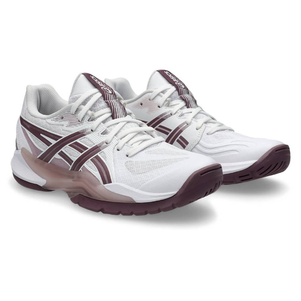 ASICS Powerbreak FF Women's Indoor Court Shoes - White/Dusty Mauve - Volleyball & Badminton Shoes for Women - Perfect for Indoor Sports & Gym Training