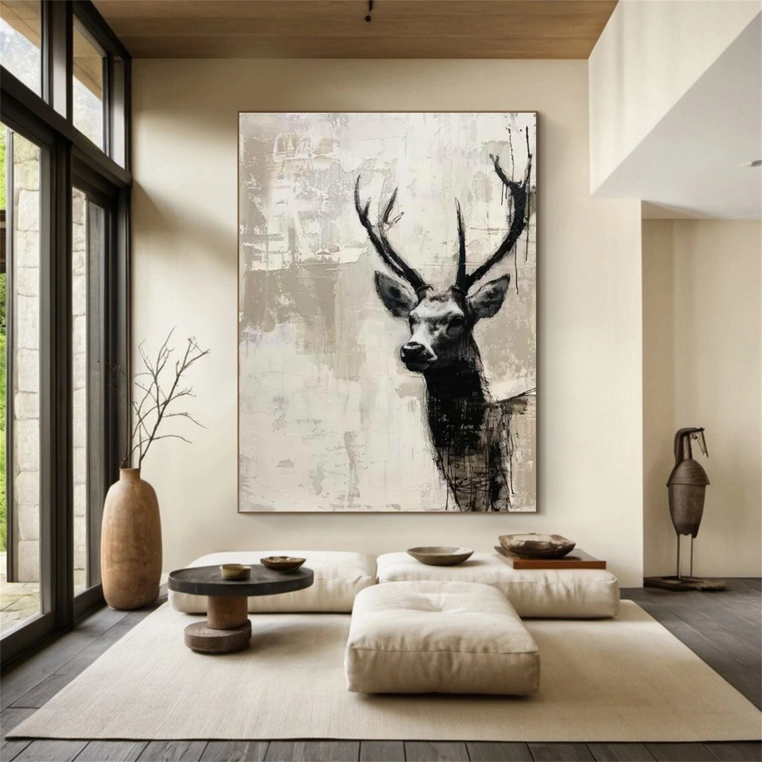 Animal Art Painting #AP125 - Handmade Canvas Wall Decor for Living Room, Bedroom & Office