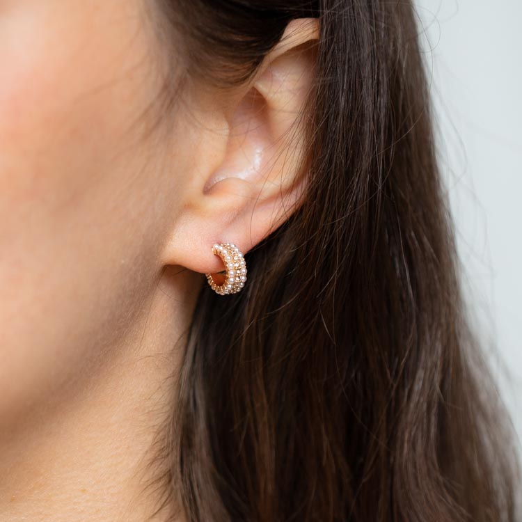 Marissa Huggie Hoop Earrings for Women - 14K Gold Plated Small Hoop Earrings - Minimalist Huggie Earrings for Everyday Wear - Perfect for Work, Date Night & Casual Outfits
