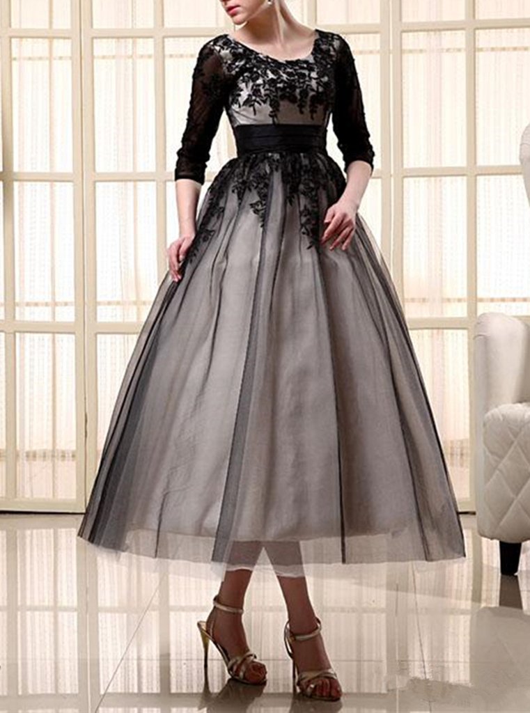 Emanni Women's A-Line Applique Formal Evening Dress Wedding Gown Ball Gown Black Size 22W - Perfect for Prom, Bridal Party & Black Tie Events