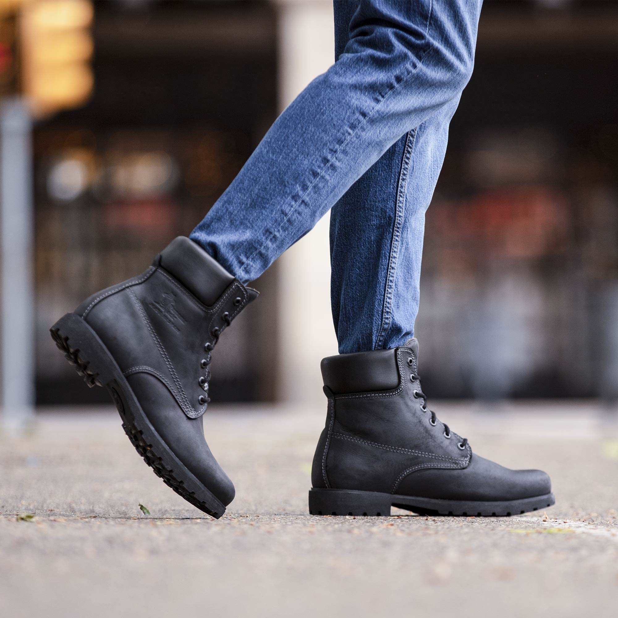 Panama Jack Men's Classic Leather Boots - Waterproof & Comfortable for Outdoor Hiking, Work & Casual Wear