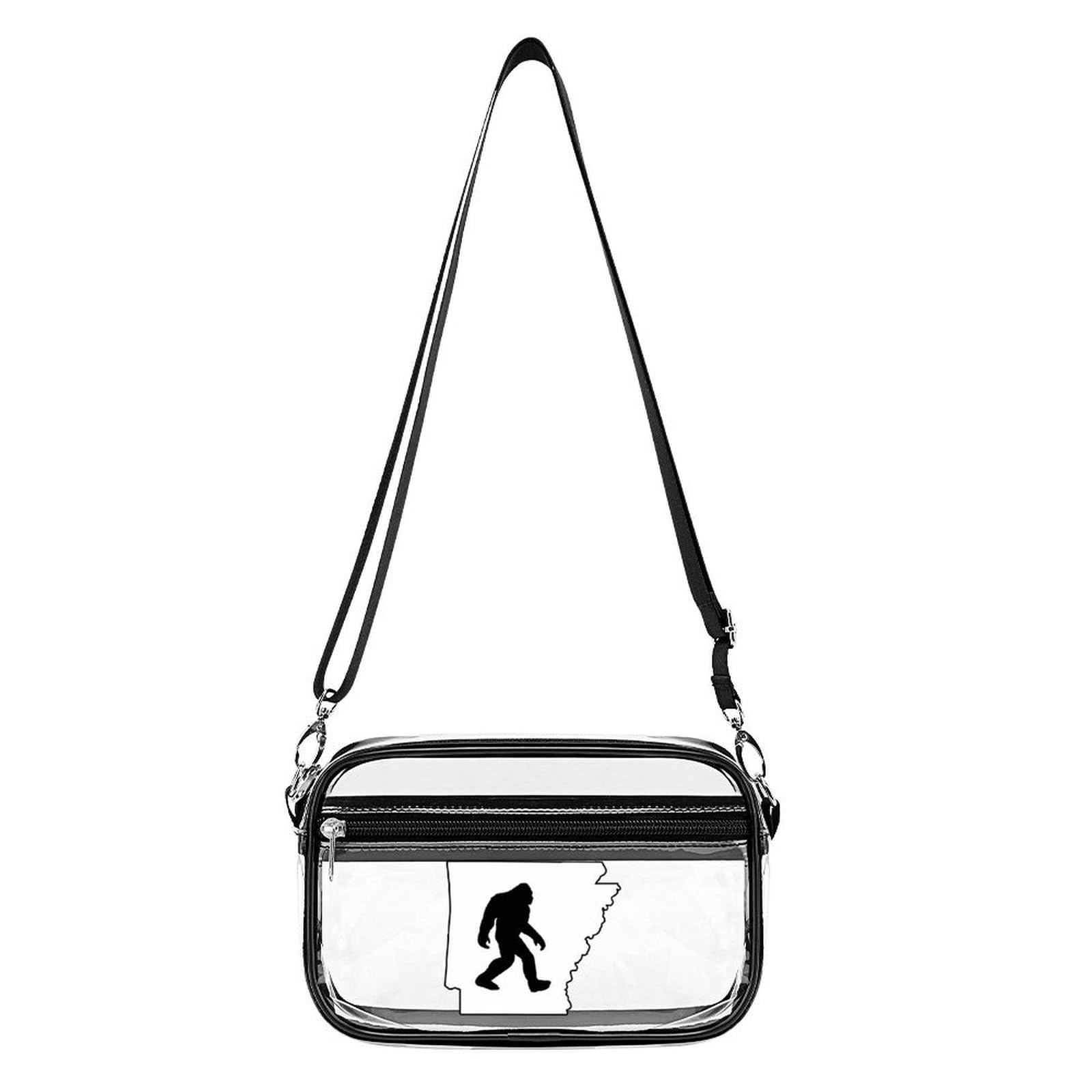 Arkansas State Bigfoot Clear Crossbody Bag - Fashionable Stadium Approved Shoulder Purse for Concerts, Sports Events & Festivals - Perfect for Music Festivals, Football Games & Outdoor Adventures