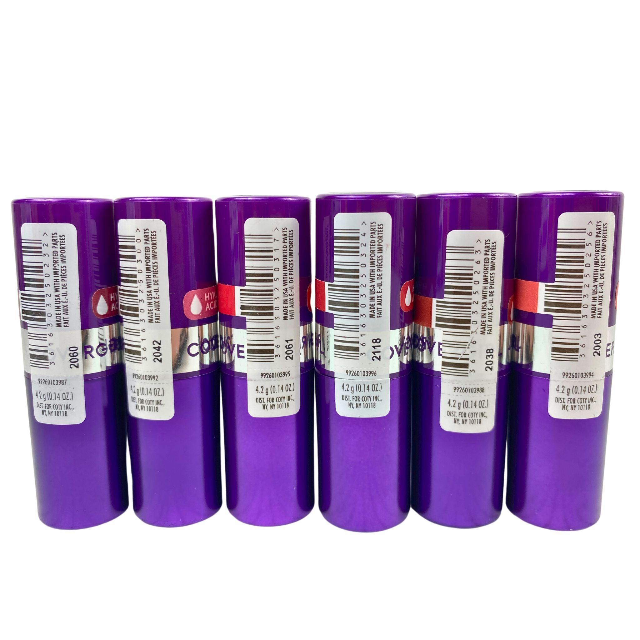Covergirl Hyaluronic Acid Lipstick 0.14OZ (60 Pcs Bulk Set) - Hydrating, Long-Lasting Lip Color for Daily Wear, Parties & Special Occasions