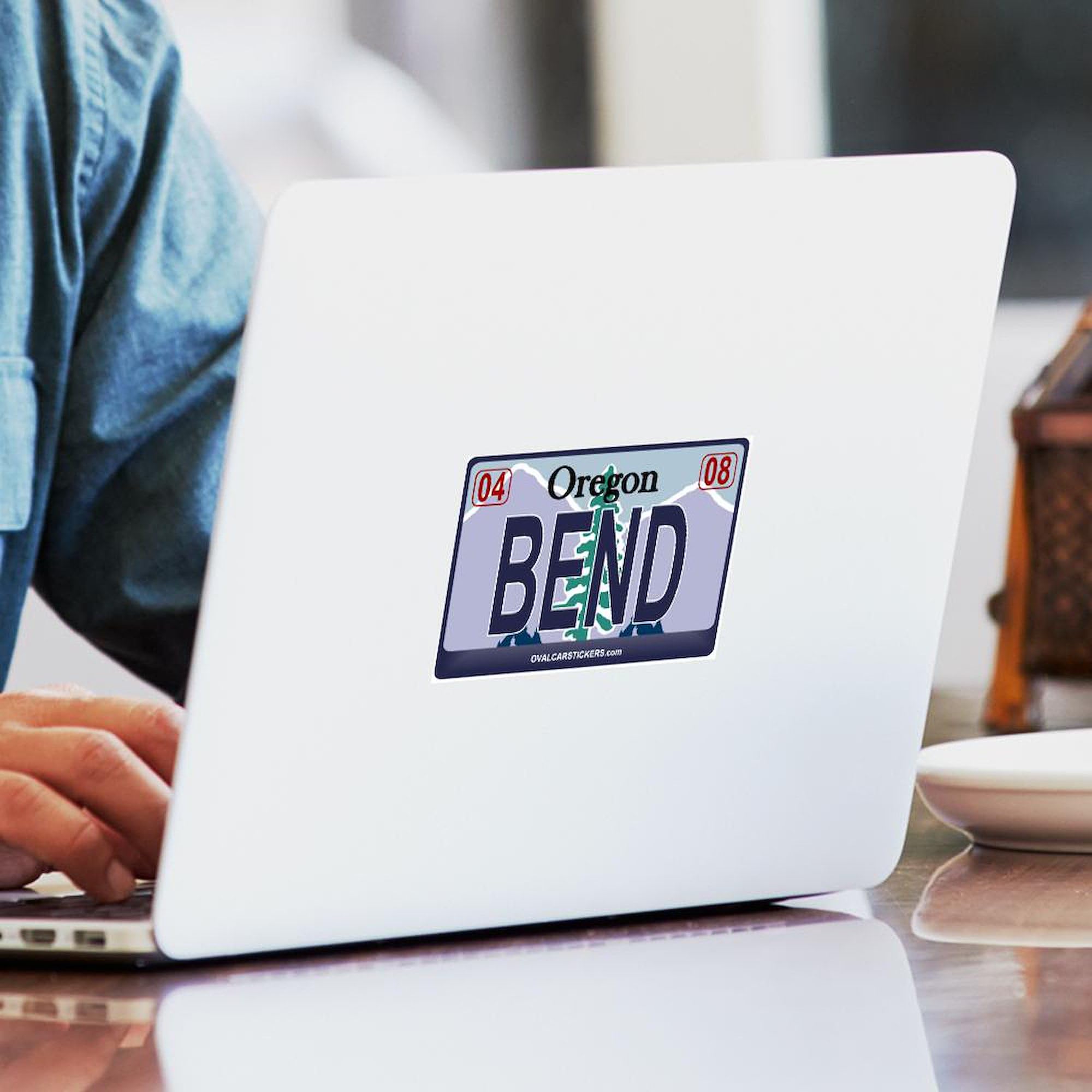 Oregon Plate Bend Rectangle Sticker - Durable Car Bumper Decal for Cars, Trucks & Laptops | Perfect for State Pride & Travel Enthusiasts