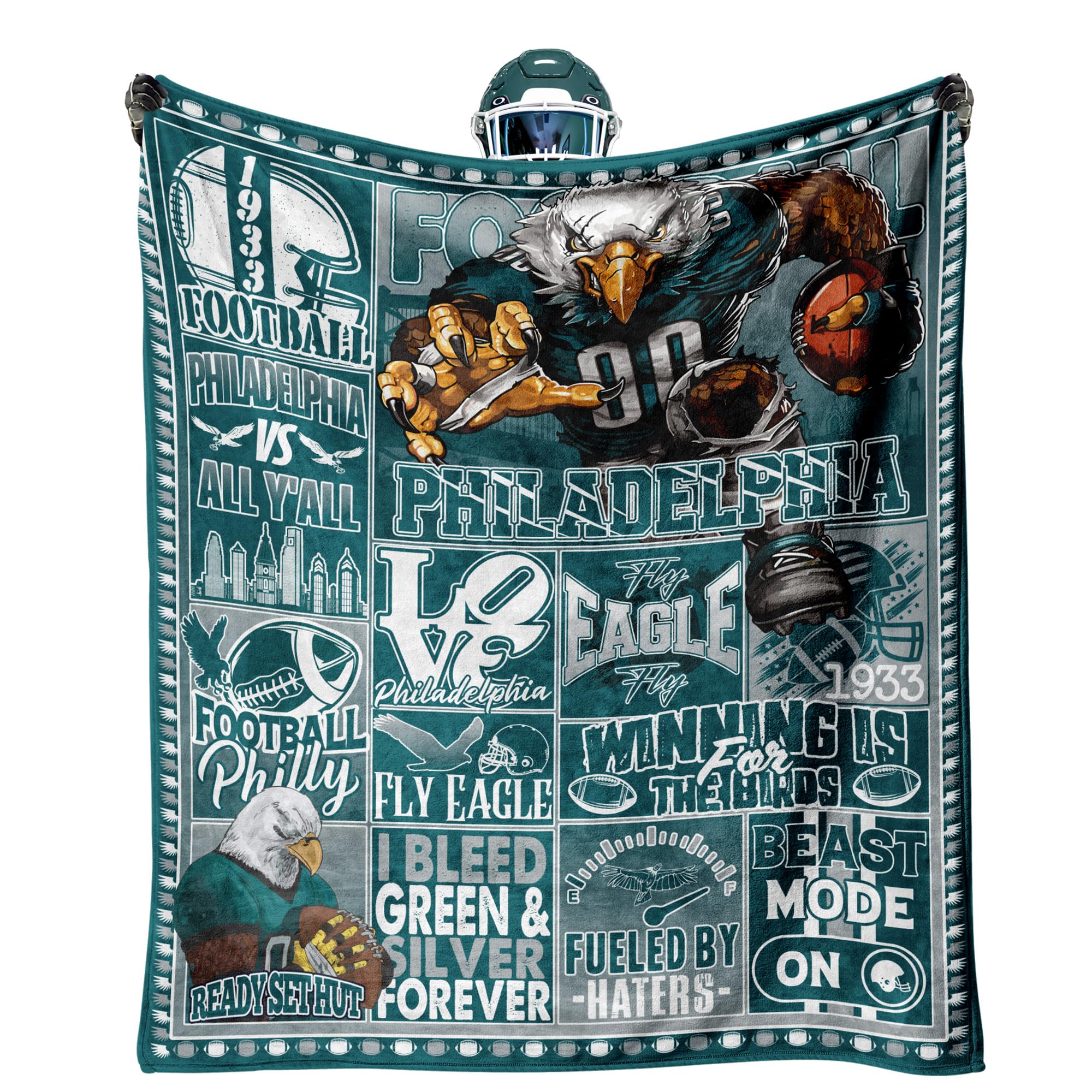 Football Flannel Blanket 80