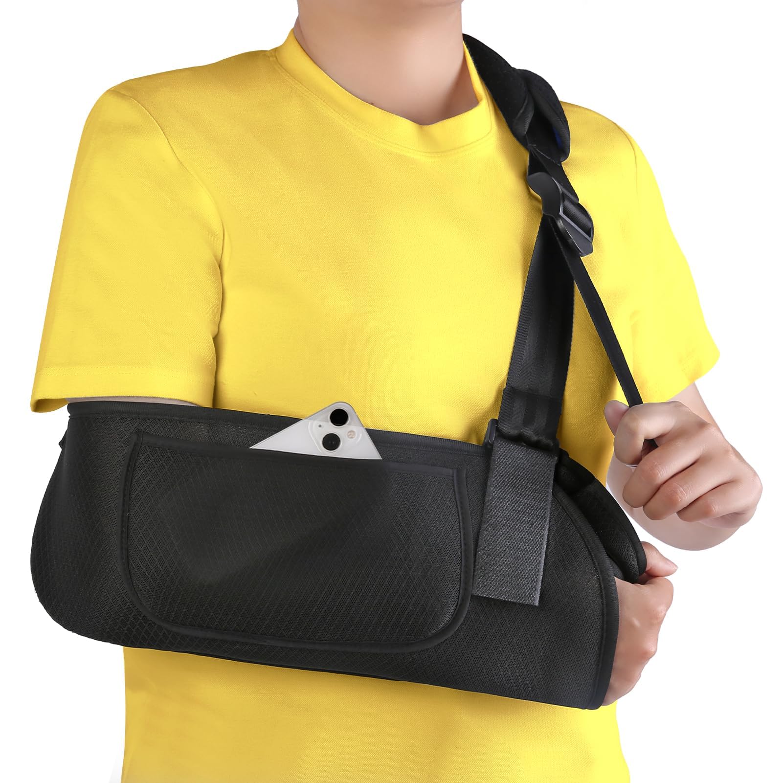 Medical Arm Sling & Shoulder Immobilizer Brace for Torn Rotator Cuff, Broken/Dislocated Shoulder - Adjustable Support for Left & Right Arm, Men & Women (Ideal for Sports Injuries, Post-Surgery Recovery & Daily Mobility)