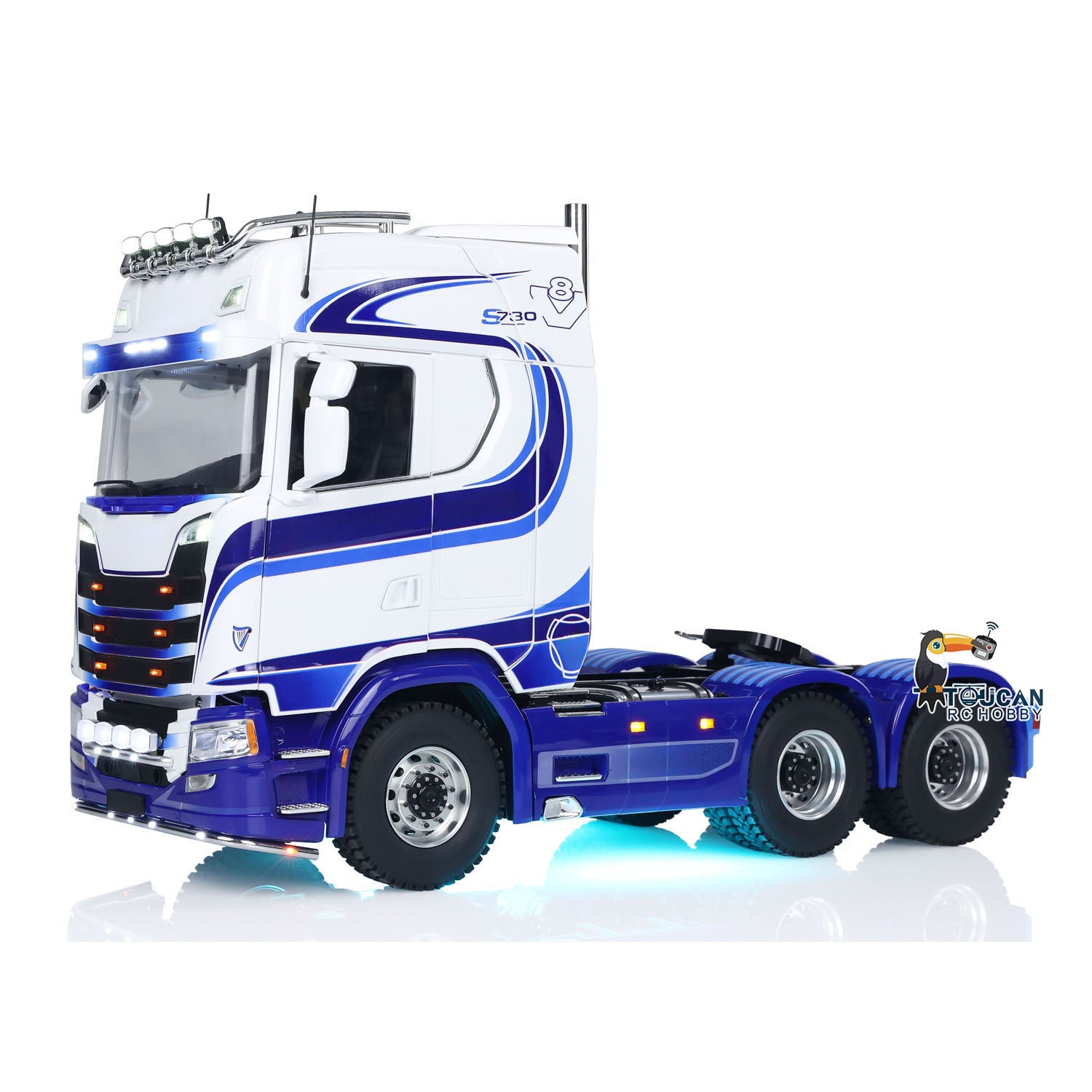 TOUCAN 770S 1/14 Scale RC Tractor Truck - 6x6 Metal Chassis FPV Model with Smoke & Sound Effects, 2-Speed Transmission, RTR (Ready-to-Run) - Perfect for Off-Road Adventure, RC Racing and FPV Driving Experience