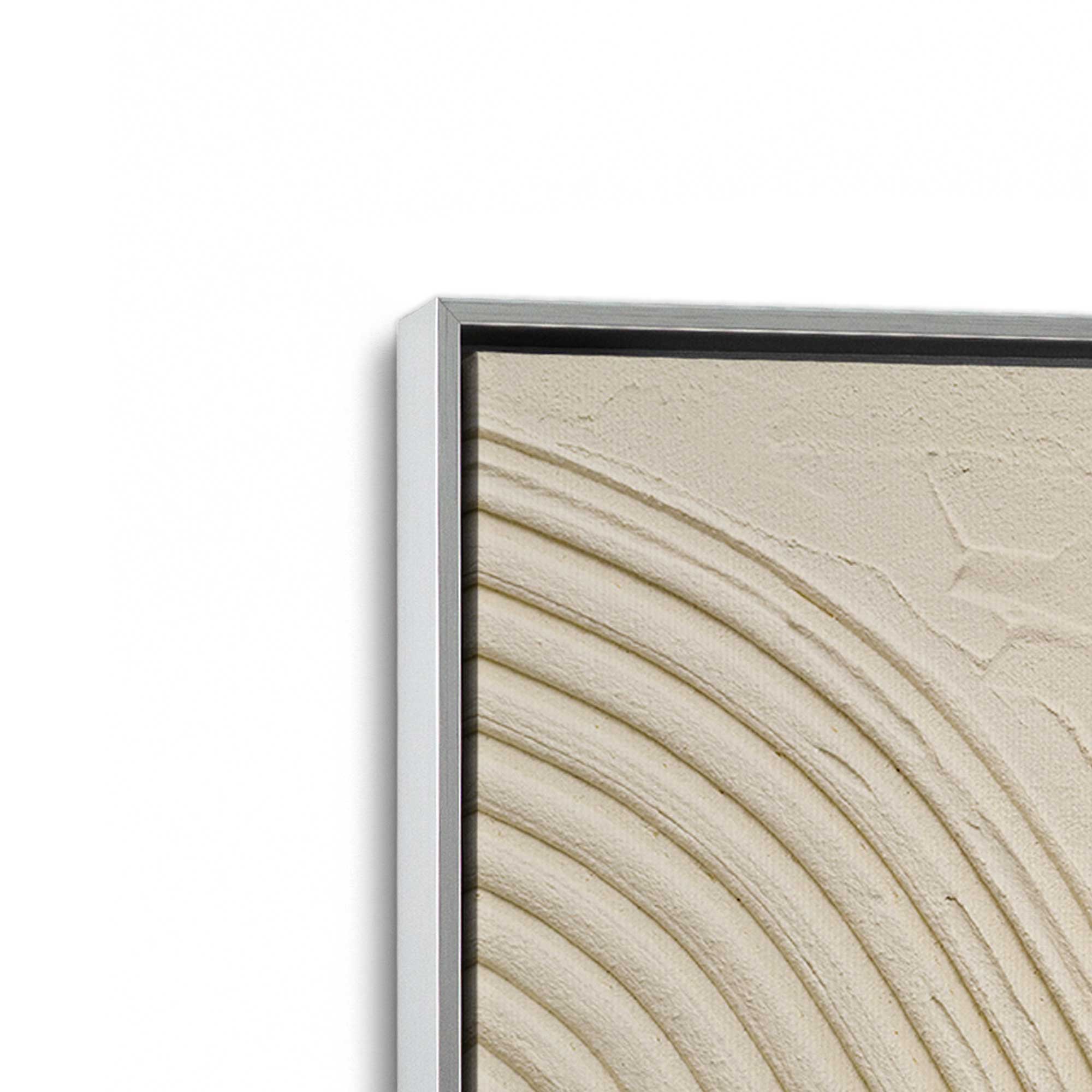 Beige Abstract Echoed Curves Canvas Wall Art Print - Modern Home Decor for Living Room, Bedroom & Office