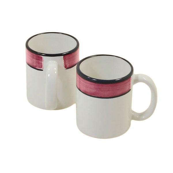 4-Piece White & Purple Spree Pattern Coffee Mug Set - Perfect for Home, Office, or Gift Giving