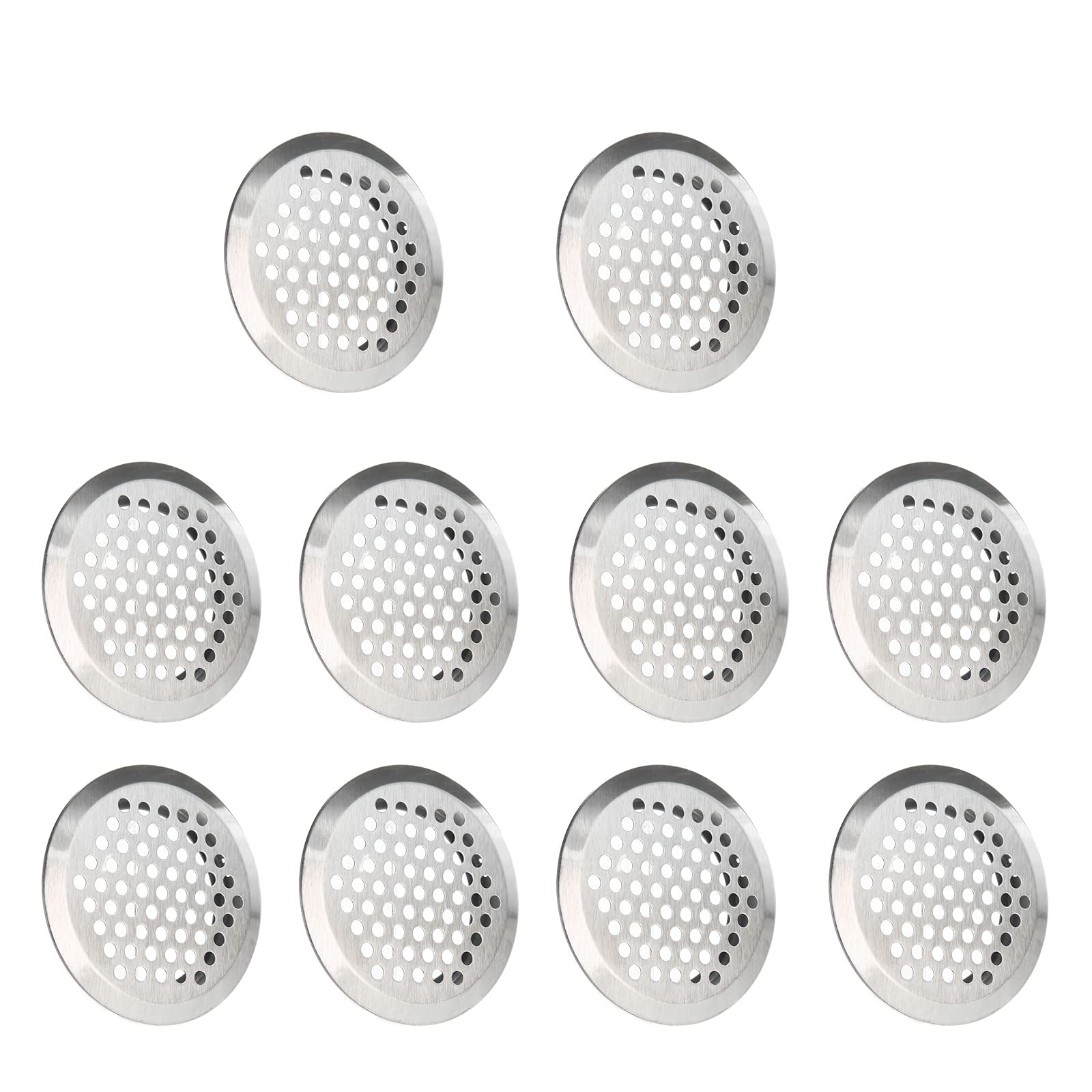 Stainless Steel Round Air Vents (29mm, 10PCS) - Kitchen, Bathroom, Cabinet & Wardrobe Ventilation for Better Airflow & Moisture Control