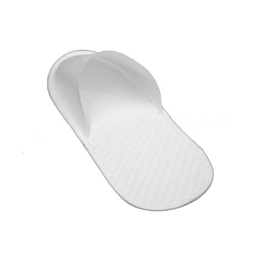 Pure Source India Disposable Hotel Slippers - 6mm Thick Sole, 2-Pair Pack (White) - Perfect for Spa, Bedroom, Dining Hall & Travel Use