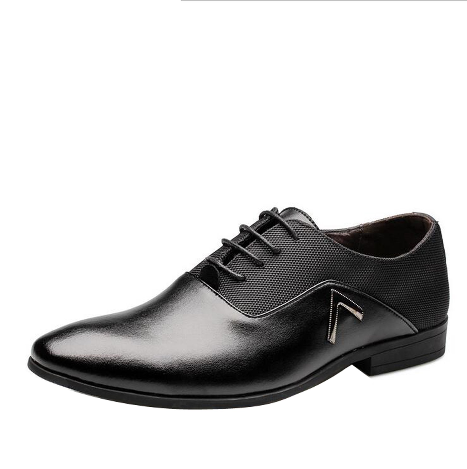 Men's Pointed Toe Oxford Dress Shoes - Genuine Leather Business Formal Loafers Slip On for Office, Wedding & Professional Occasions